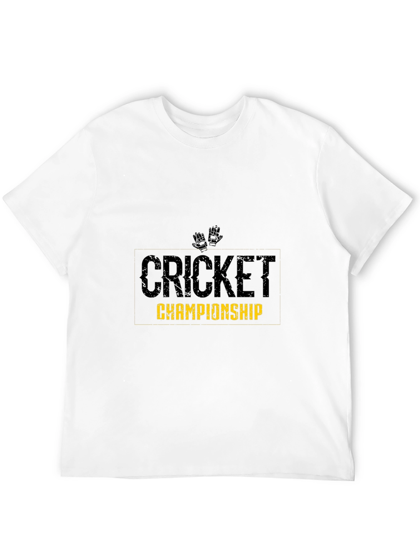 Cricket Championship Graphic Tee - Stylish Black T-Shirt