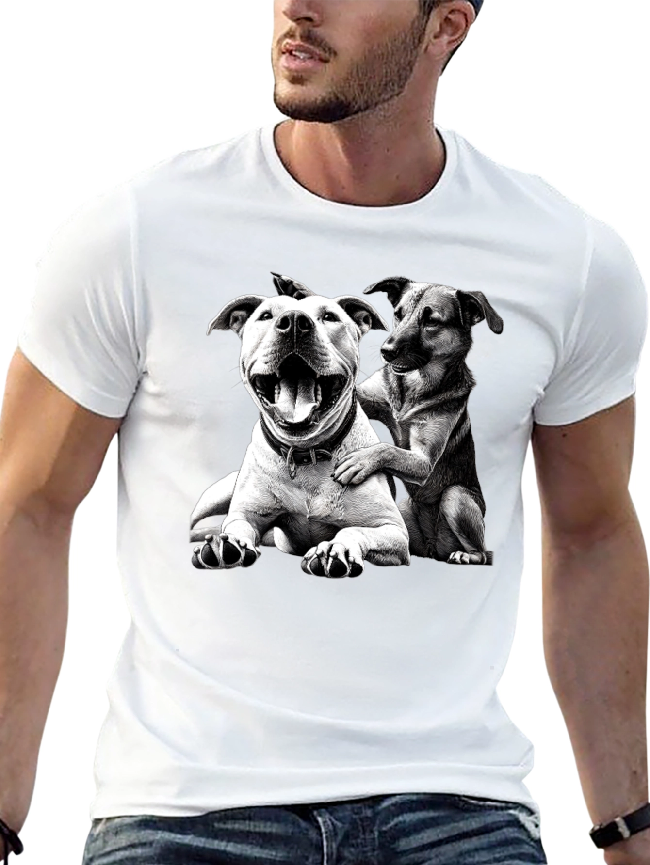 Dog Lovers Black Graphic Tee