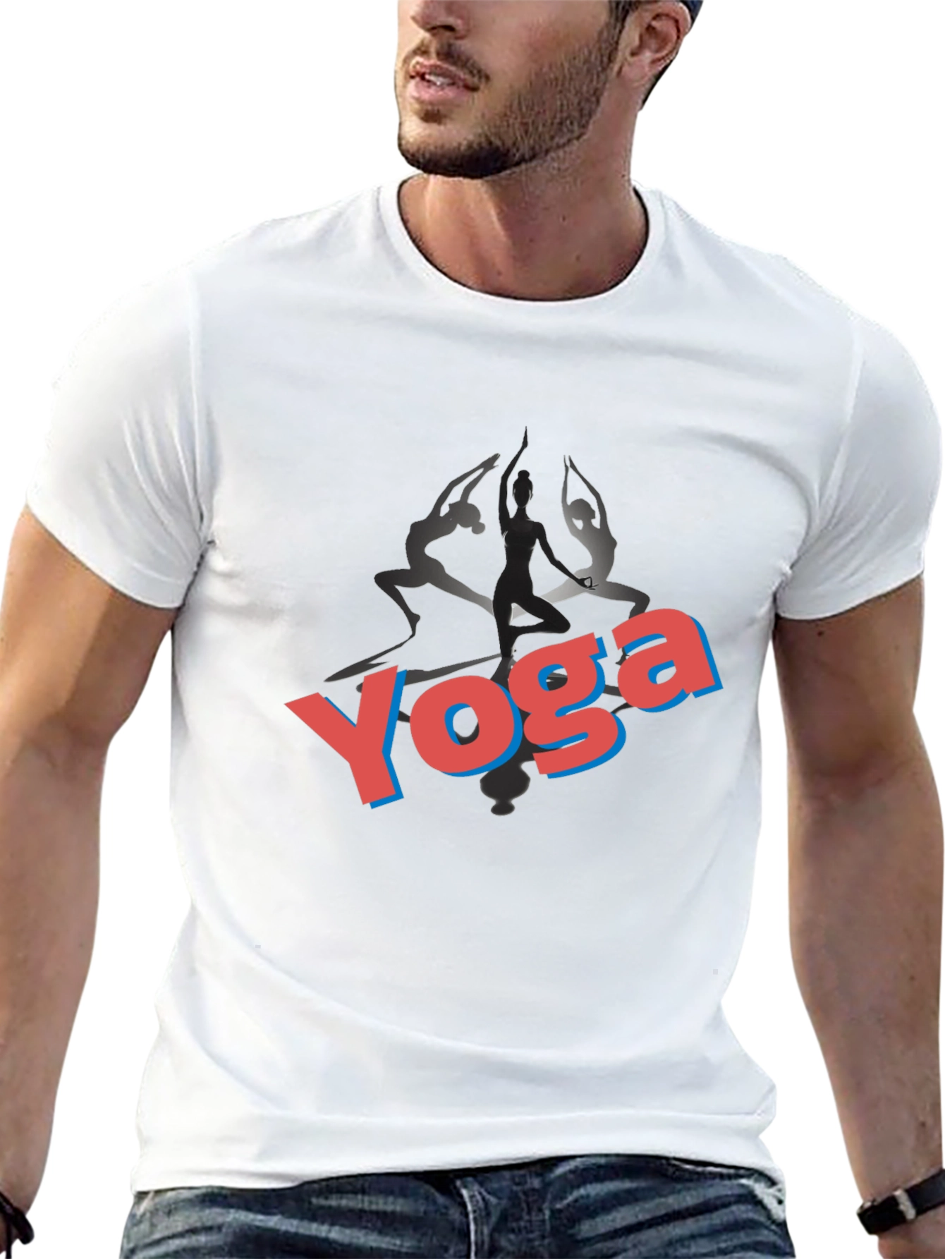 Yoga Graphic Print T-Shirt | Cotton Blend Tee