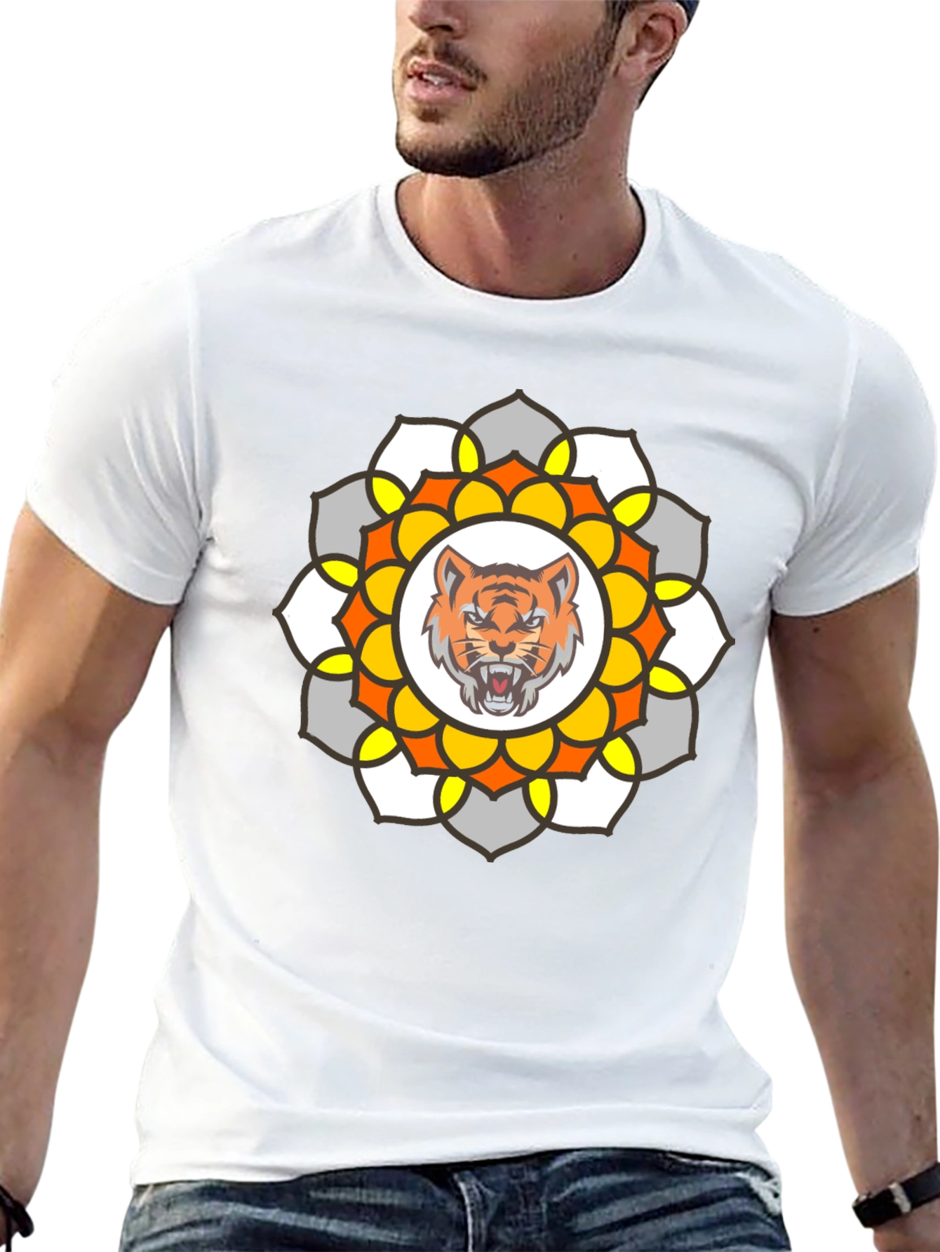Tiger Mandala Graphic T-Shirt