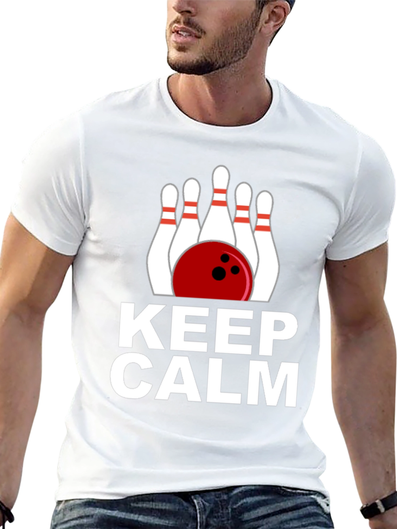 Keep Calm Bowling T-Shirt - Novelty Bowler Tee