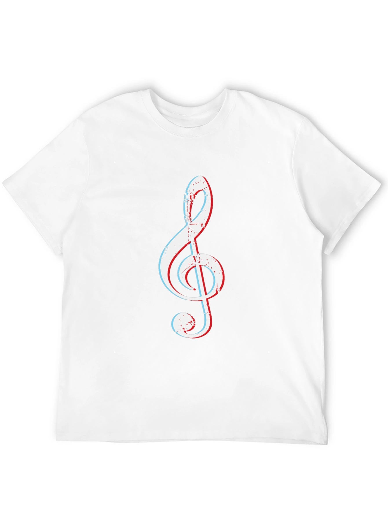 Treble Clef Graphic Tee - Black Cotton T-Shirt