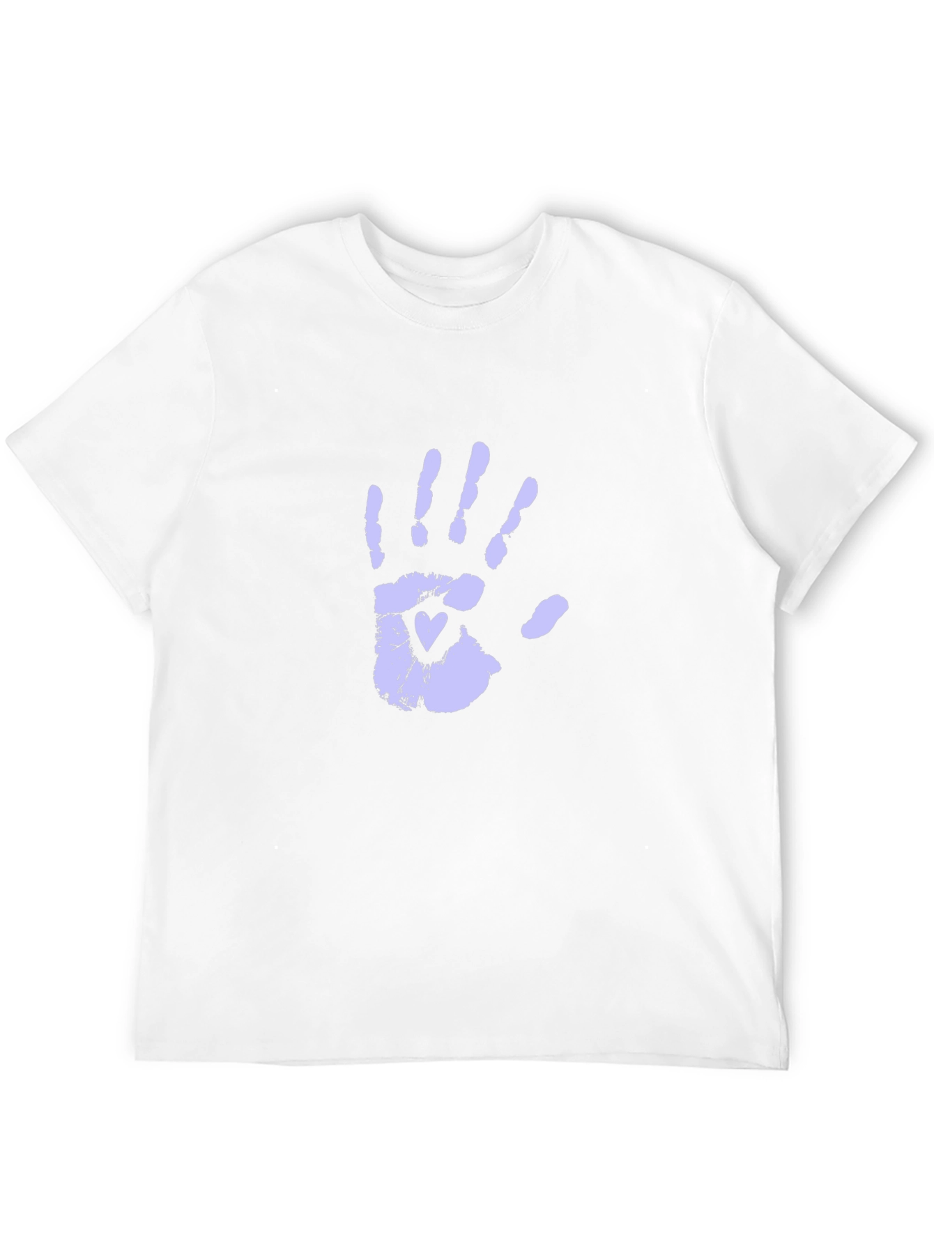 Hand Print Heart Graphic Tee - Unisex Black T-Shirt