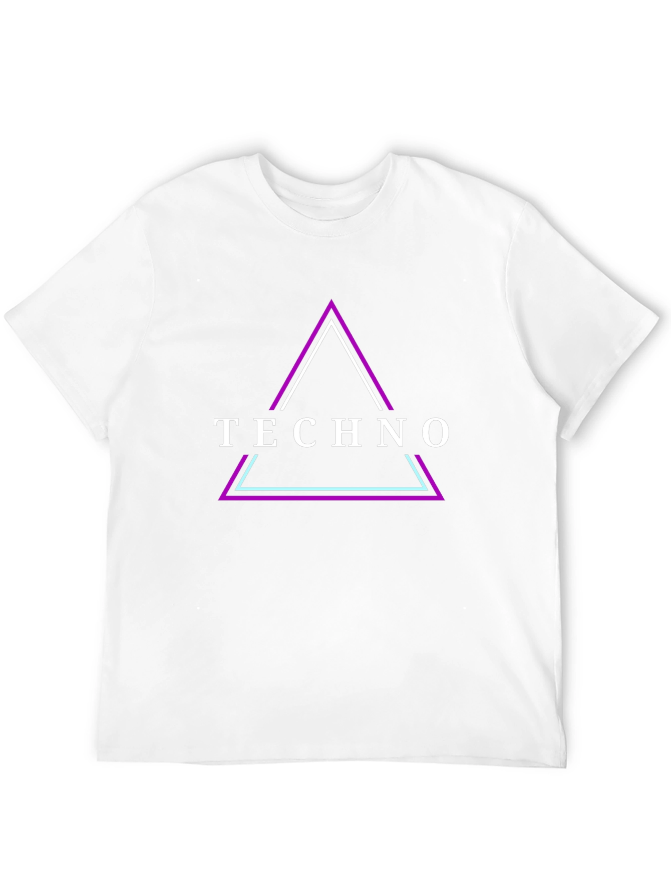 Techno Triangle Graphic Tee - Stylish Black T-Shirt