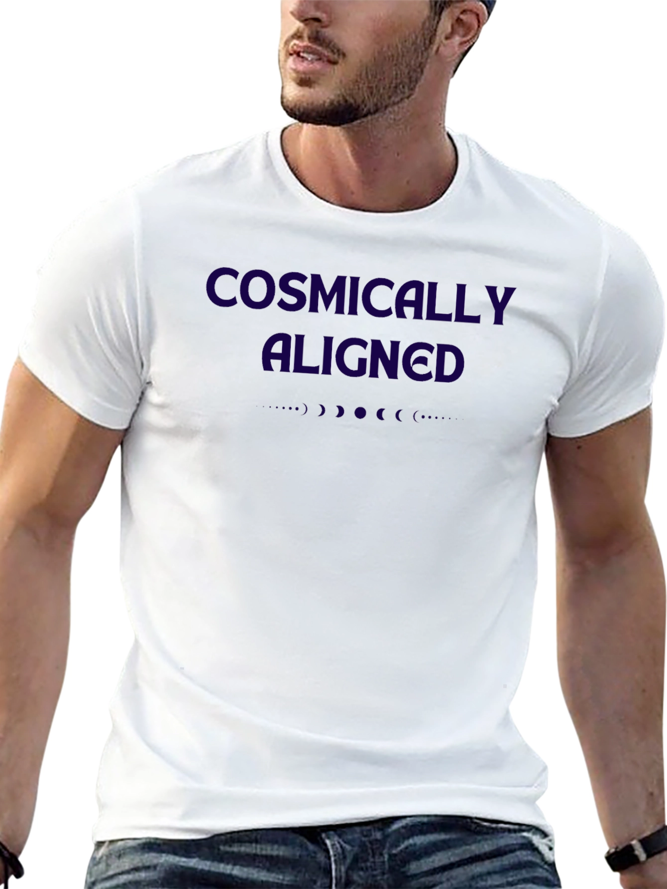 Cosmically Aligned Black Graphic Tee