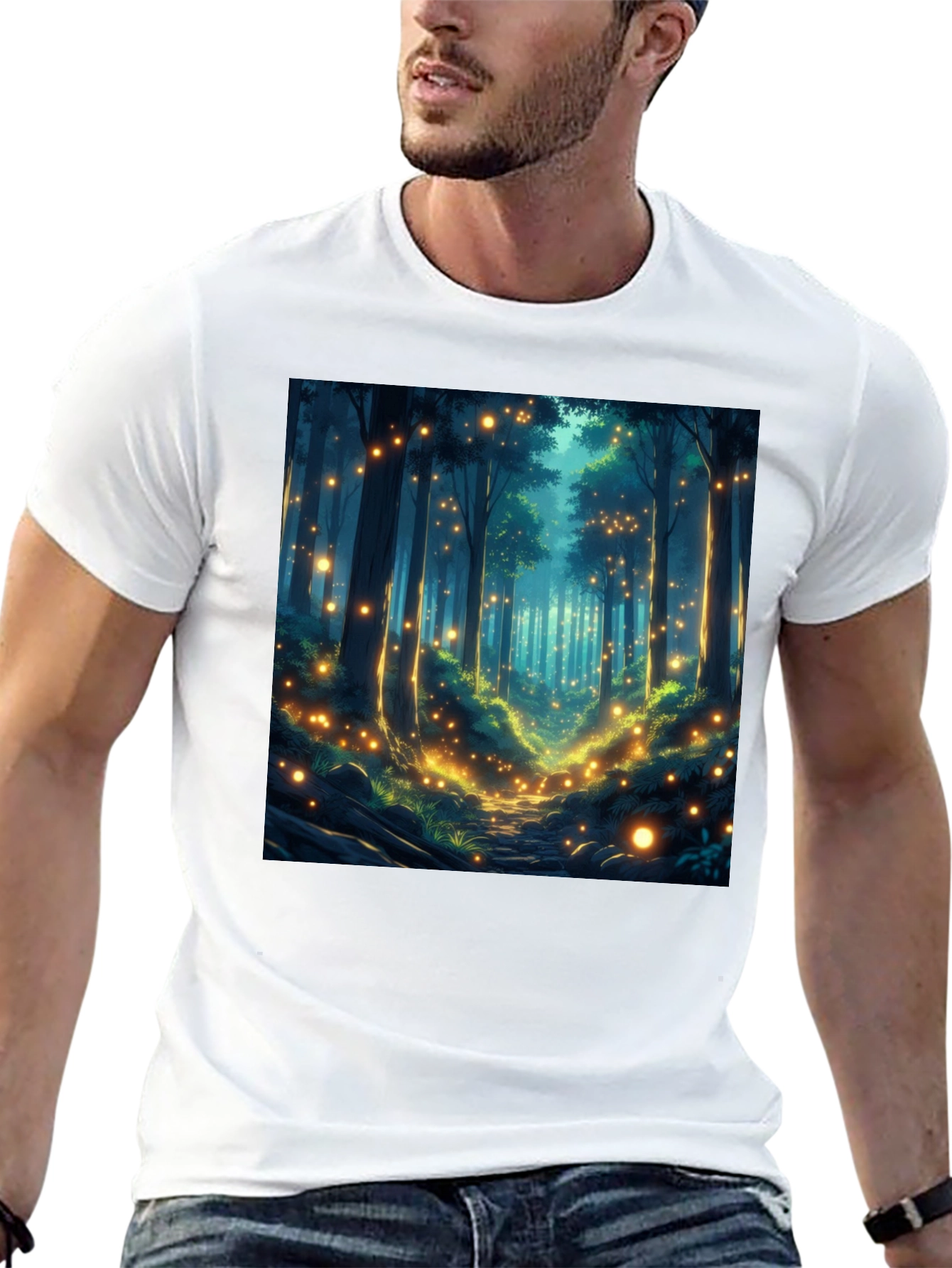 Enchanted Forest T-Shirt - Mystical Woodland Design