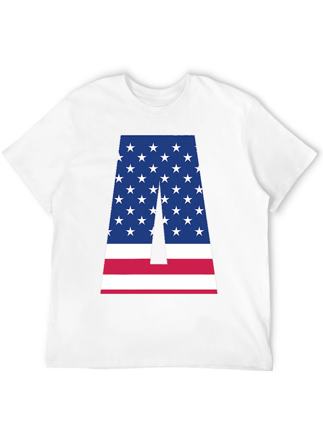 American Flag Letter A Graphic T-Shirt
