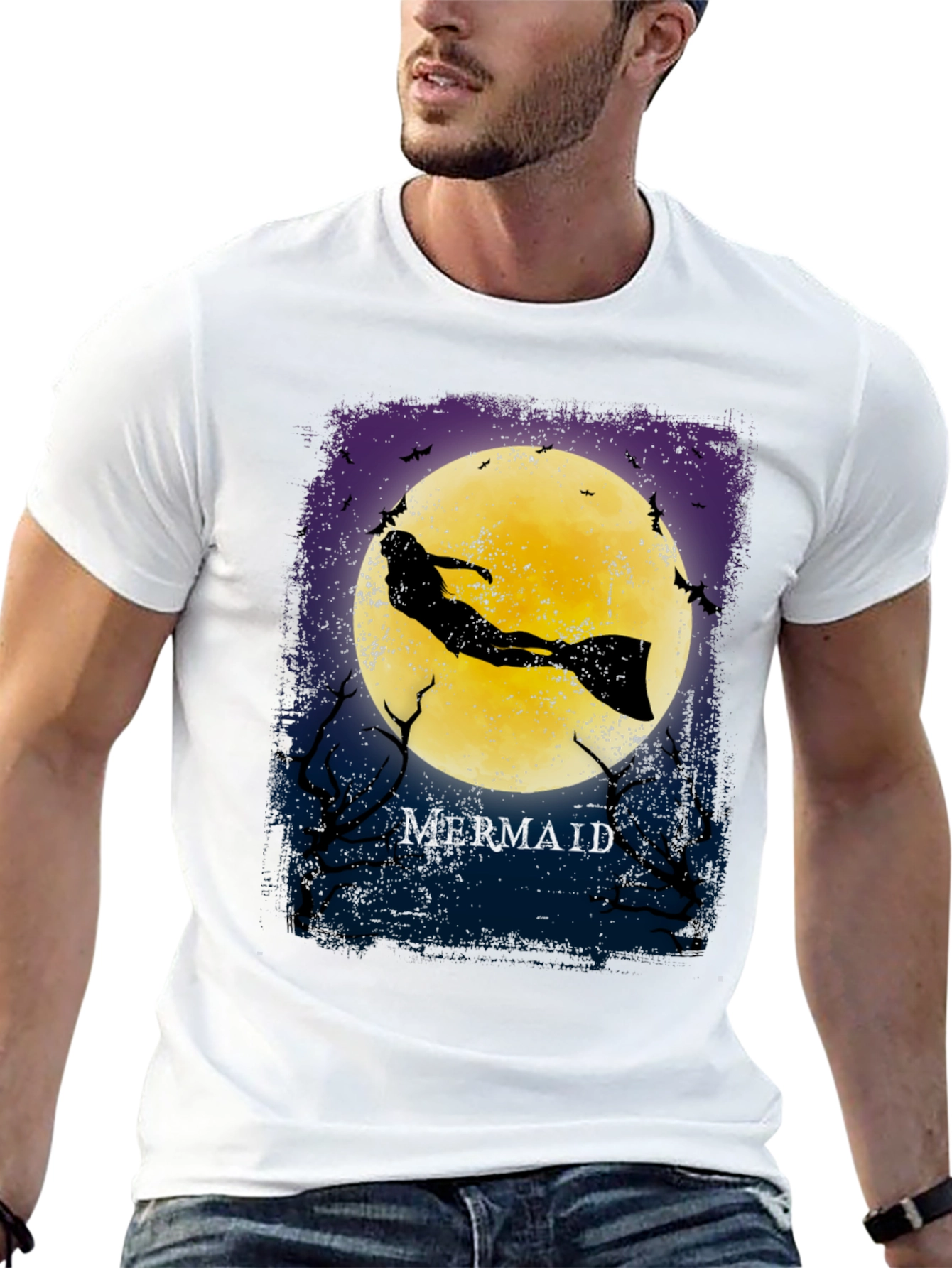 Mermaid Silhouette Graphic T-Shirt