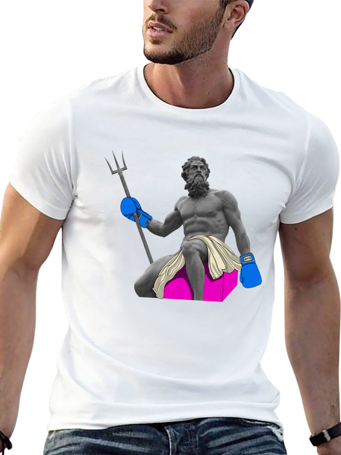 Neptune Boxer Black Graphic Tee