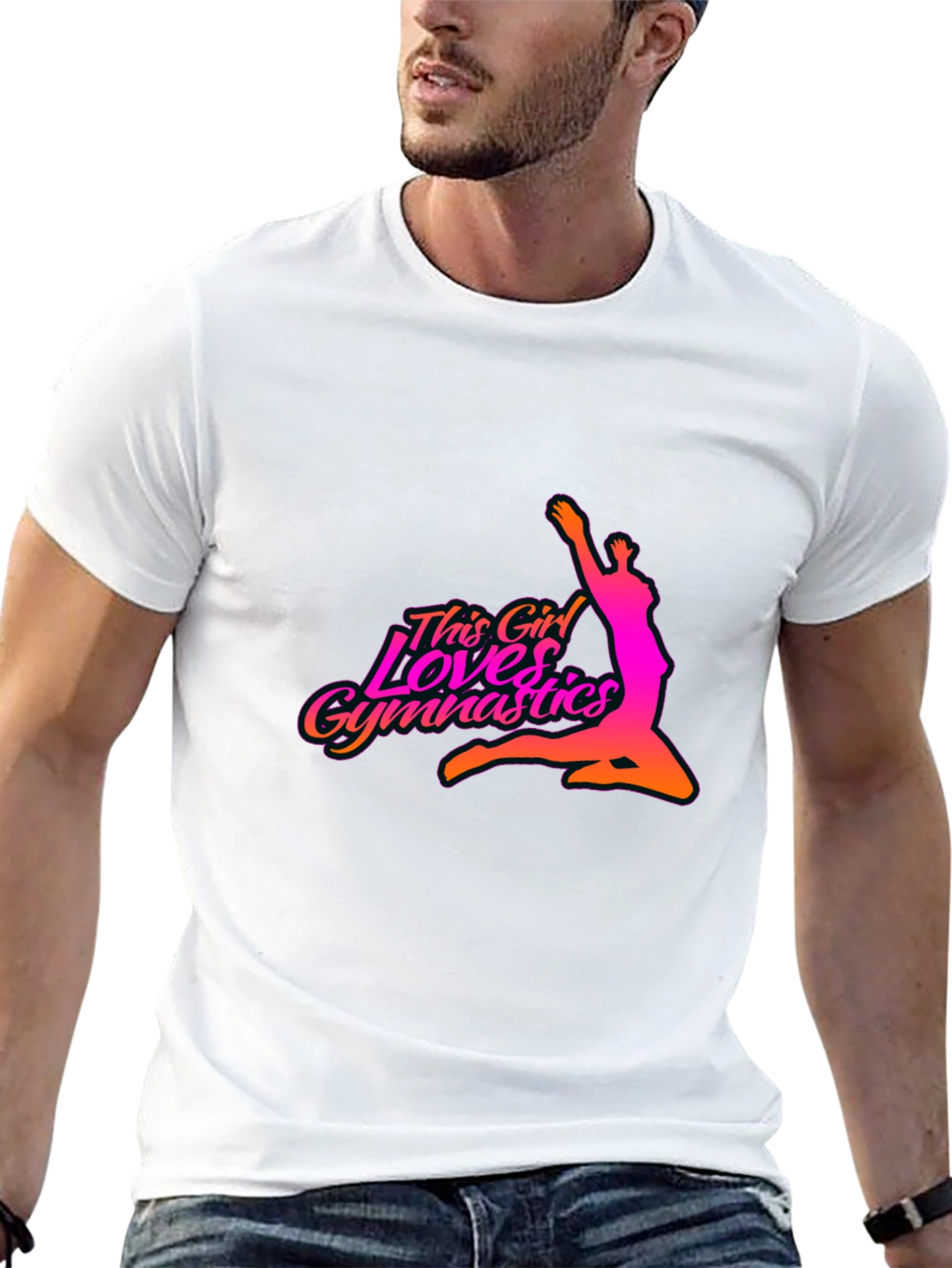Gymnastics Girl Black T-Shirt