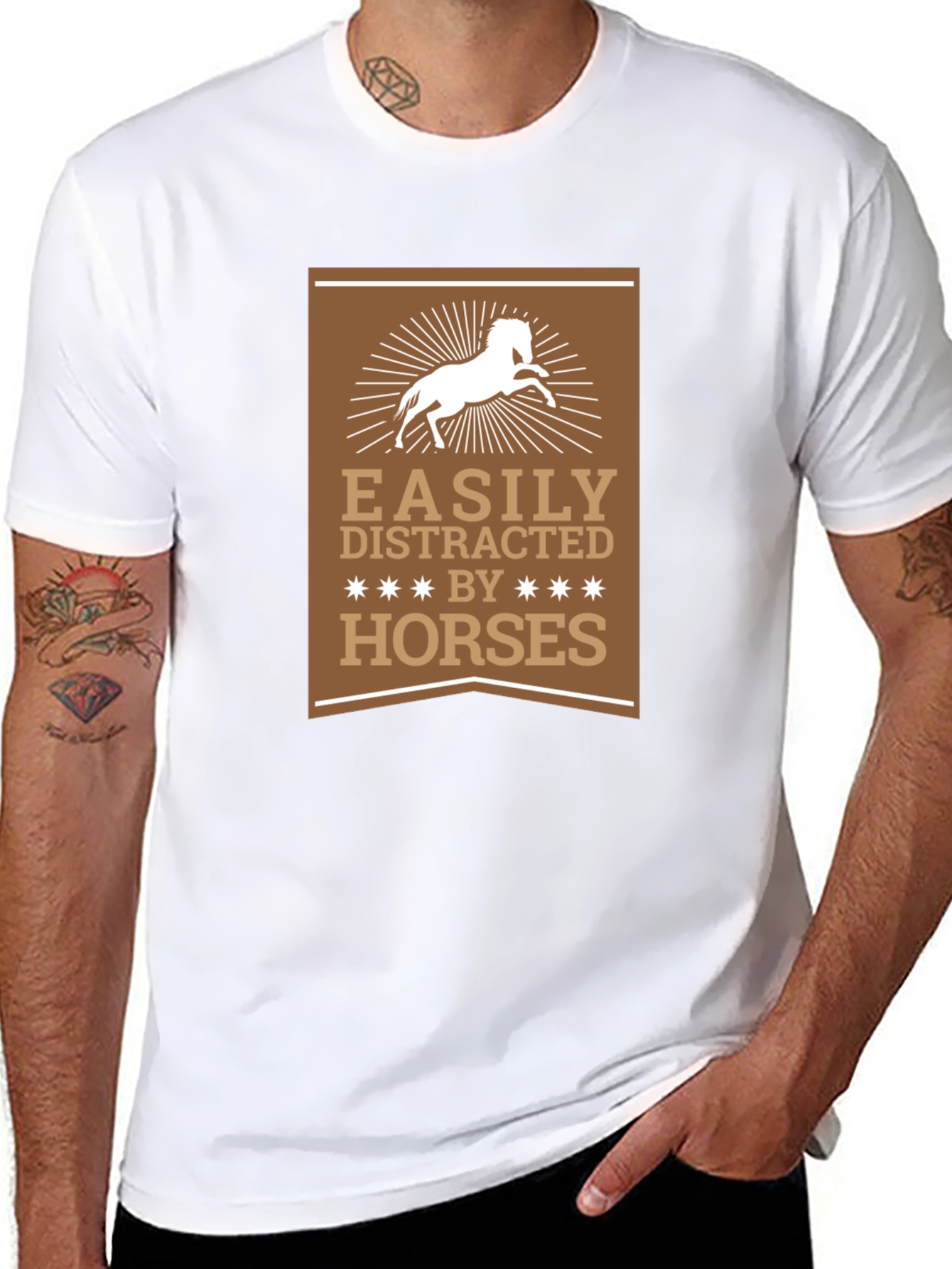 Easily Distracted By Horses Graphic T-Shirt