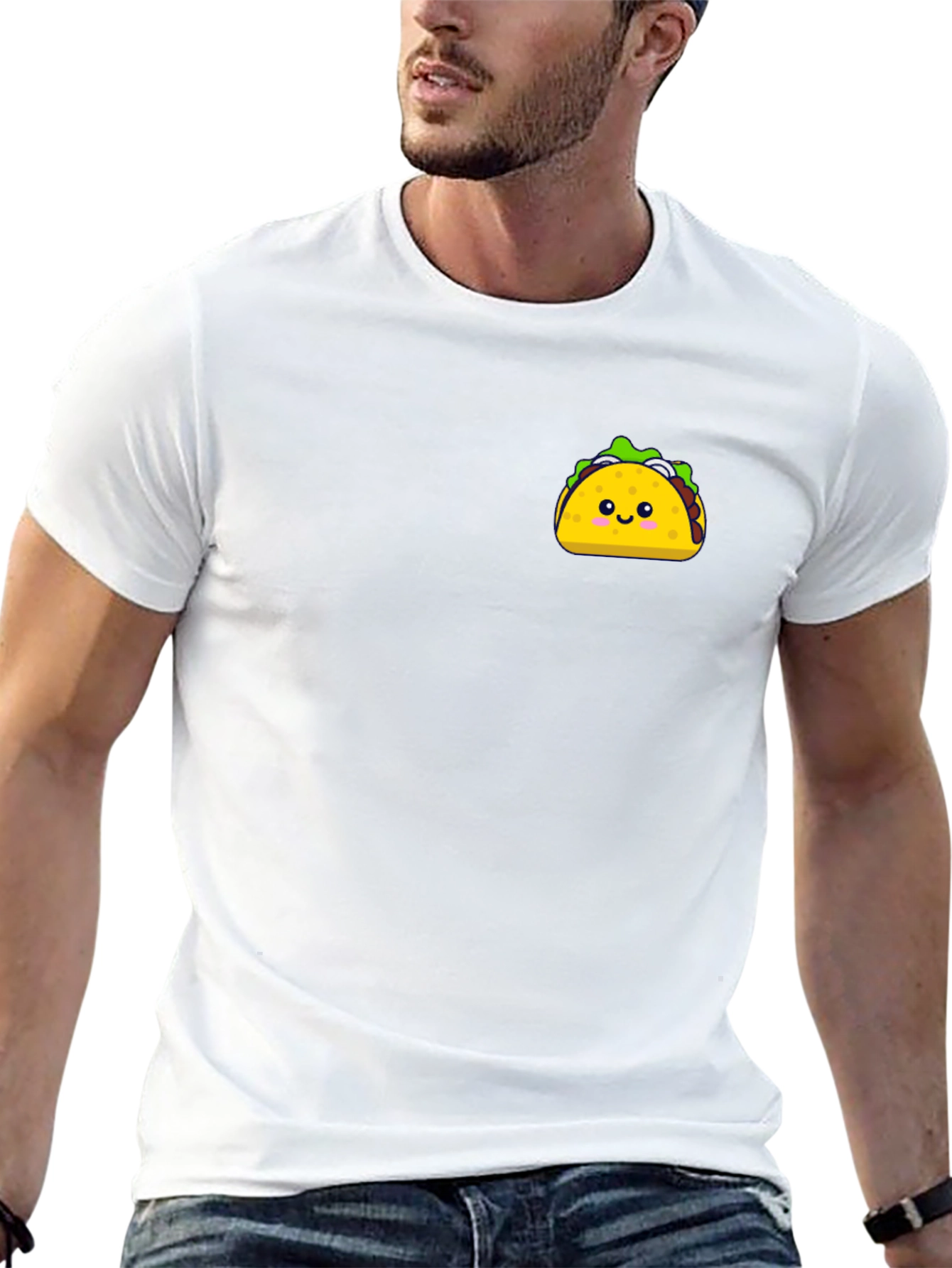 Cute Taco Graphic Black T-Shirt