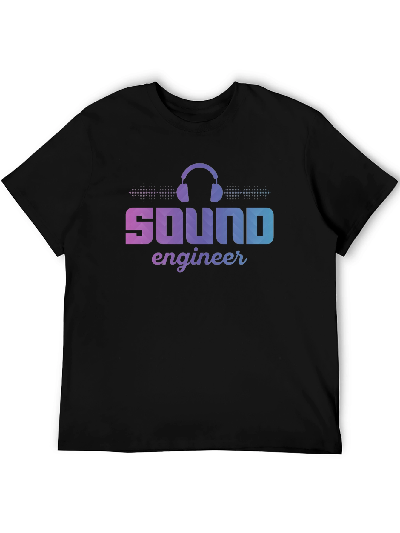 Sound Engineer T-Shirt - Gradient Headphones Design