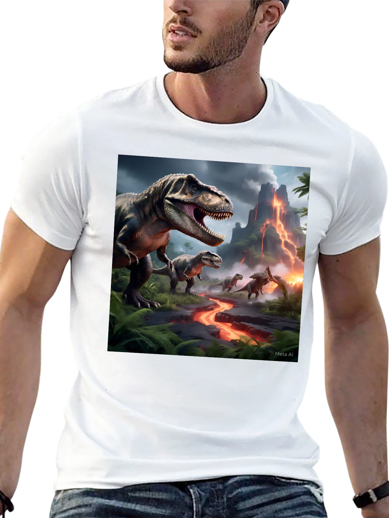 Dinosaur Graphic Black T-Shirt