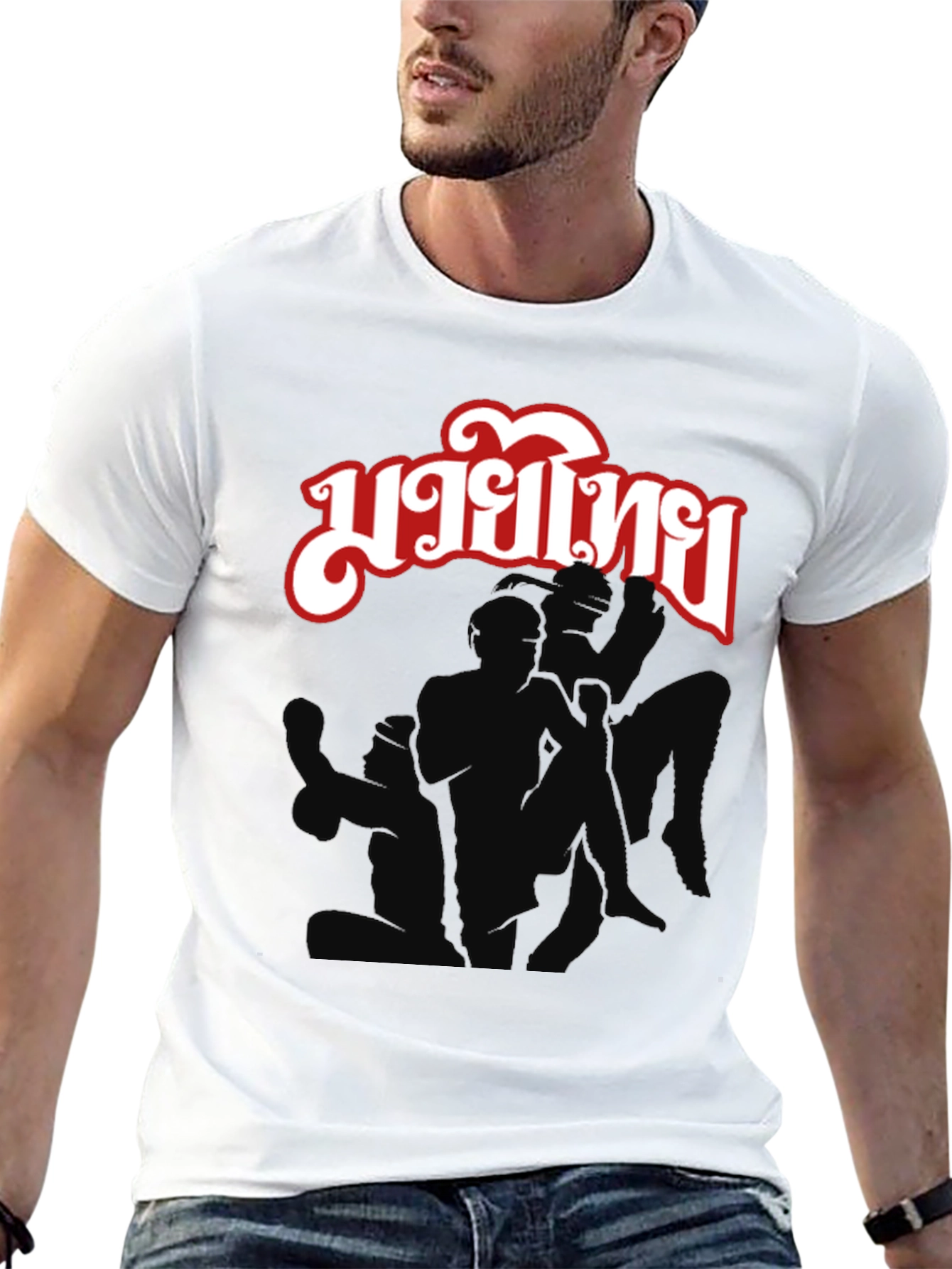 Muay Thai Black Graphic T-Shirt