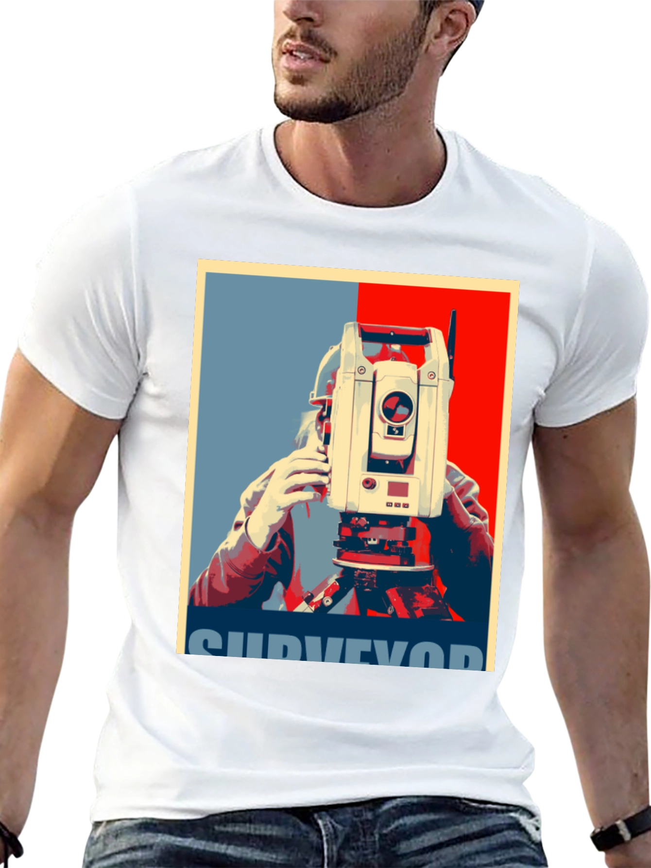 Surveyor Graphic T-Shirt - Cool Construction Tee