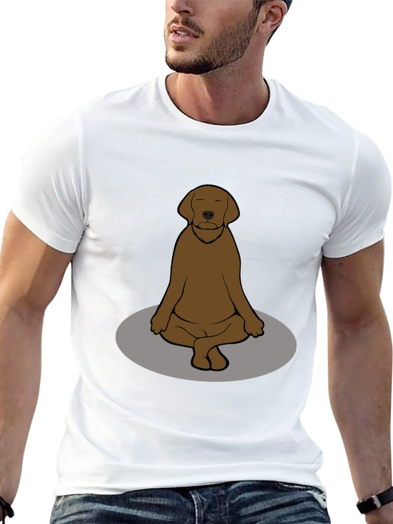 Meditating Dog T-Shirt - Zen Labrador Tee