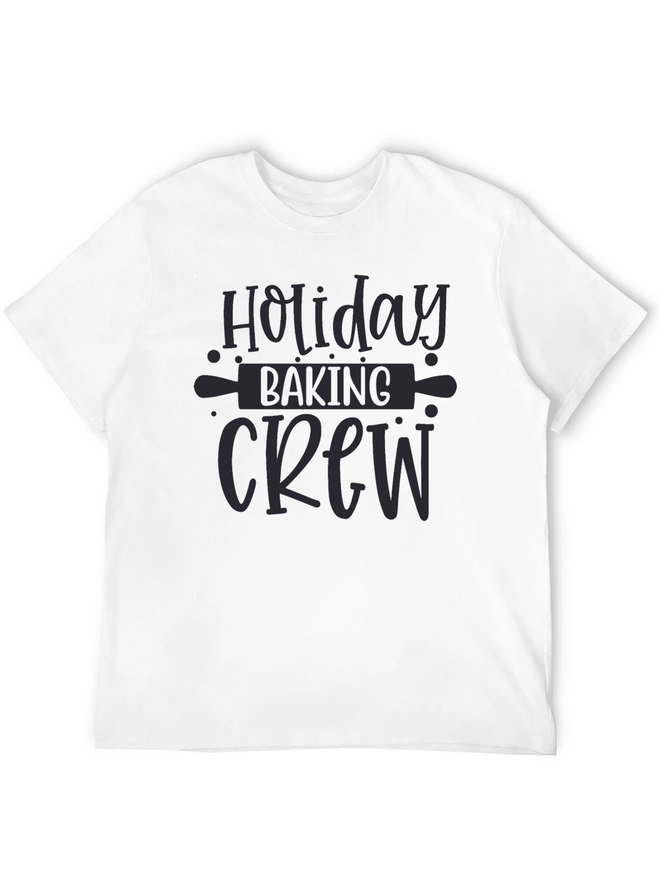 Holiday Baking Crew Graphic Tee - Unisex Black T-Shirt