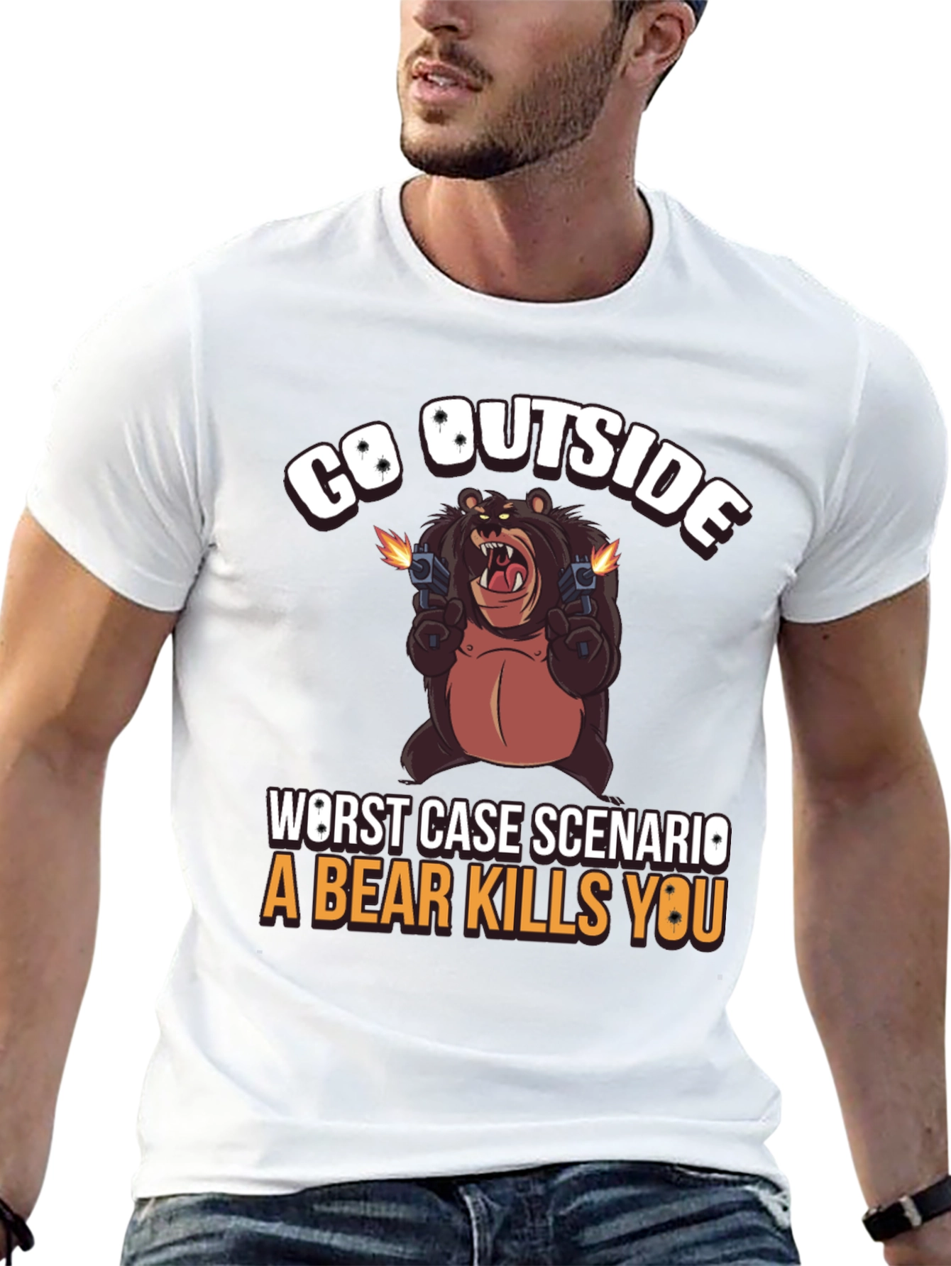 Go Outside Bear T-Shirt