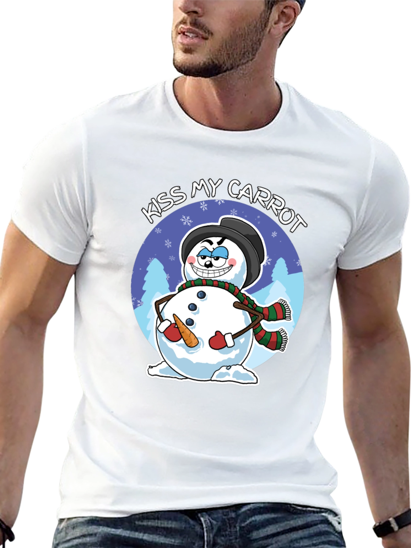 Kiss My Carrot Snowman Graphic Tee