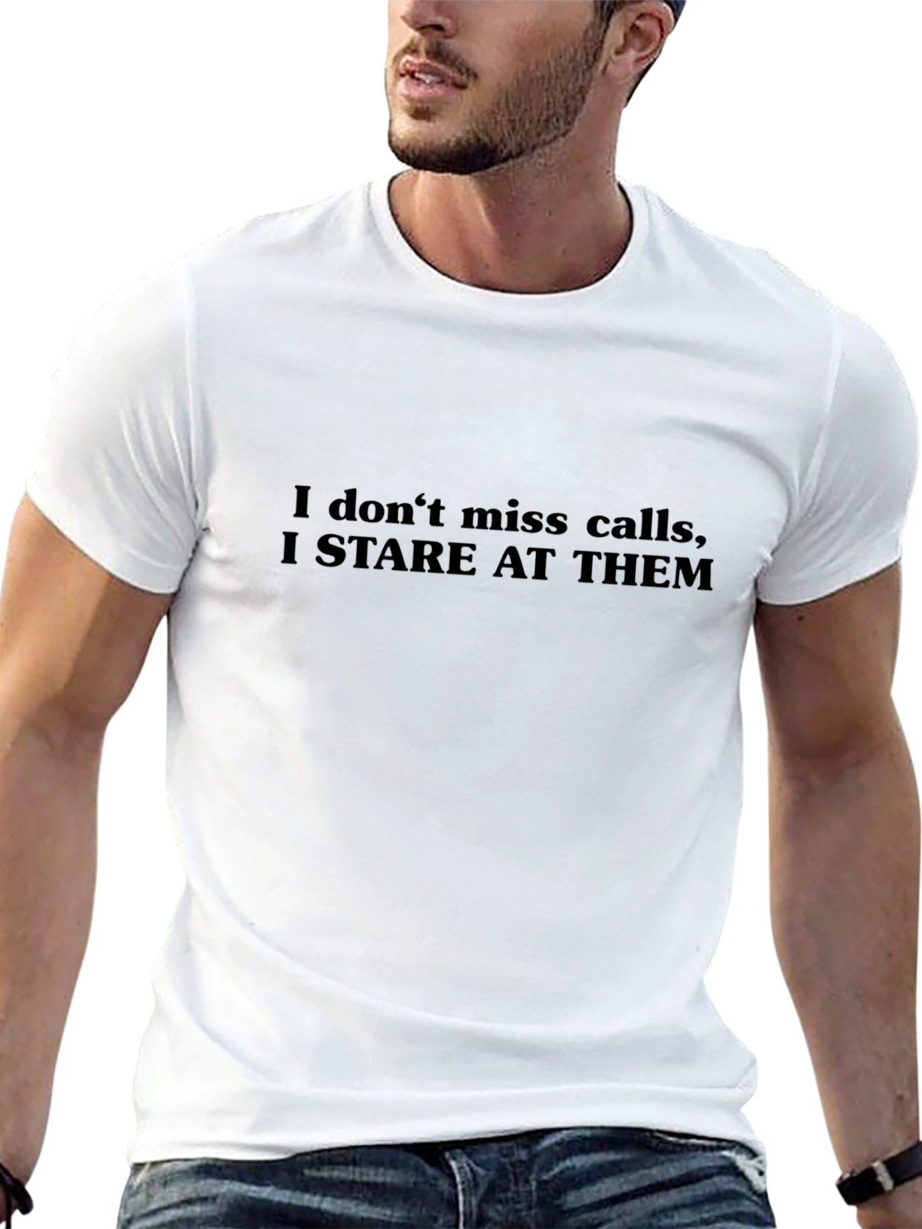 Stare At Calls T-Shirt - Humorous Graphic Tee