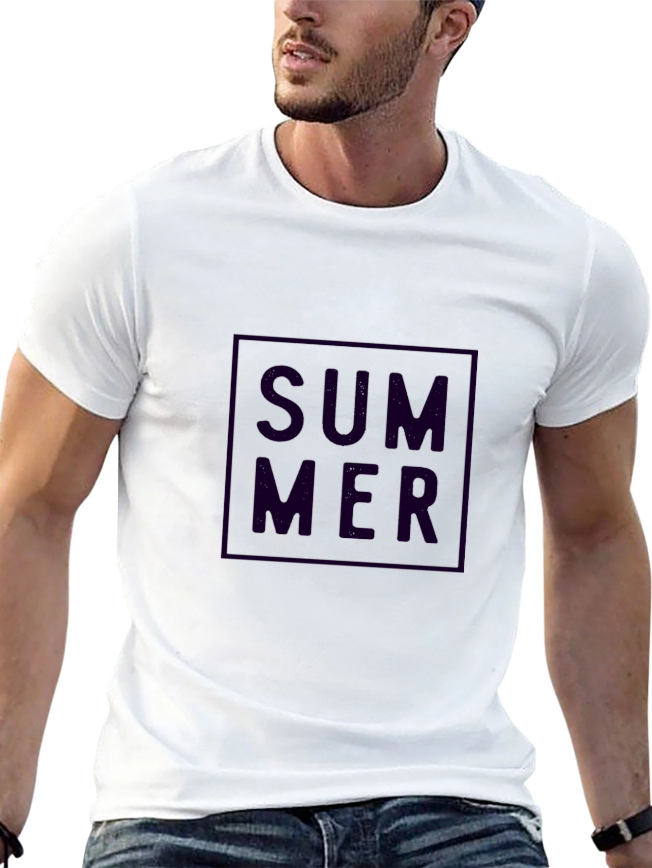 Summer T-Shirt - Black Bold Graphic Tee