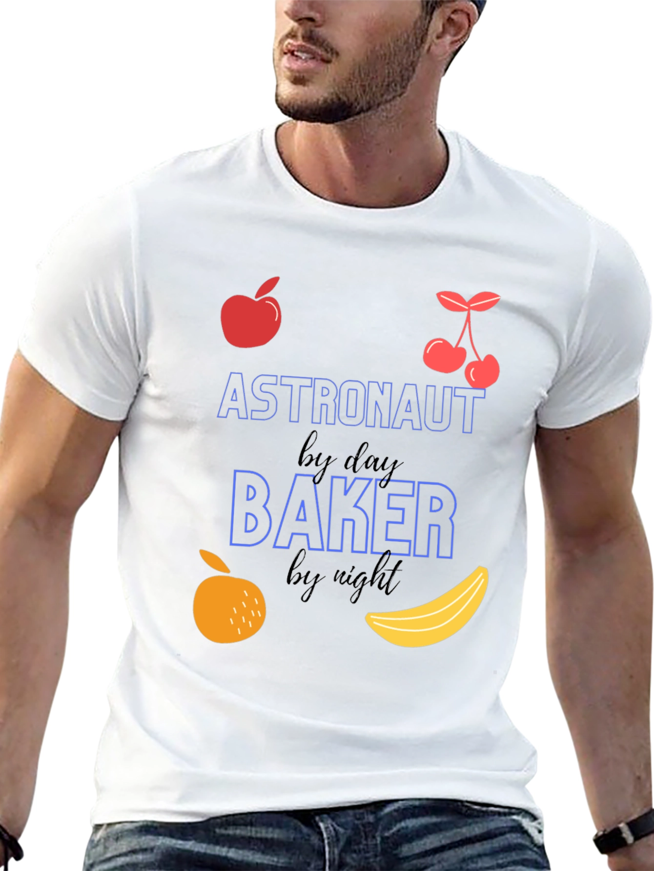 Astronaut by Day Baker by Night Graphic T-Shirt