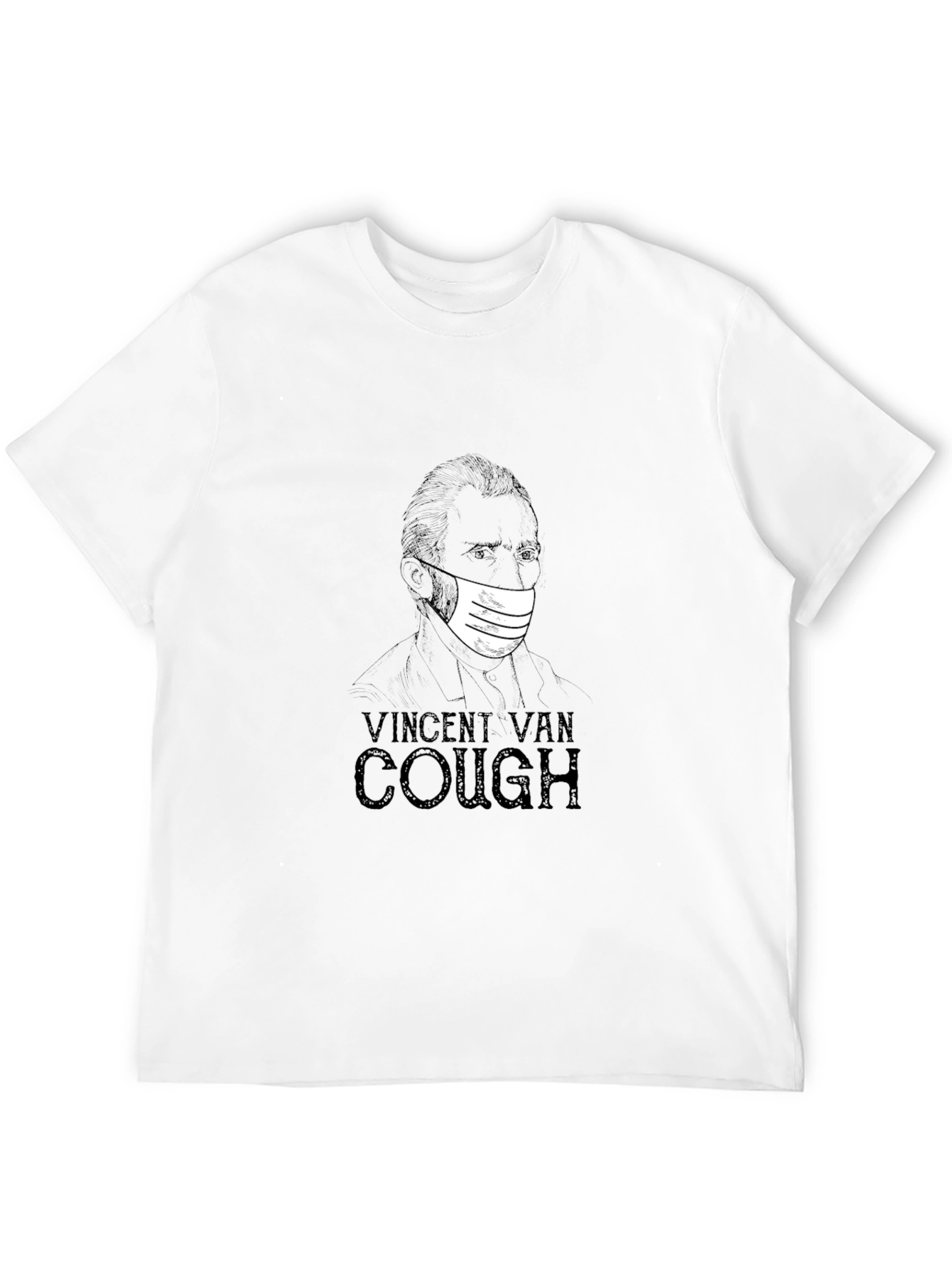 Vincent Van Cough Graphic T-Shirt - Black