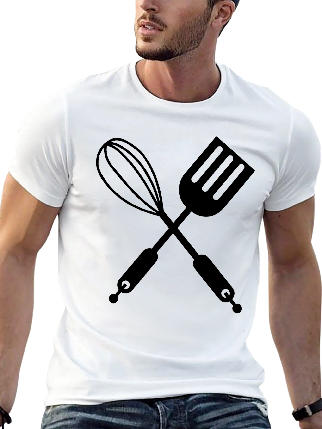 Chefs Tools T-Shirt - Whisk & Spatula Graphic Tee