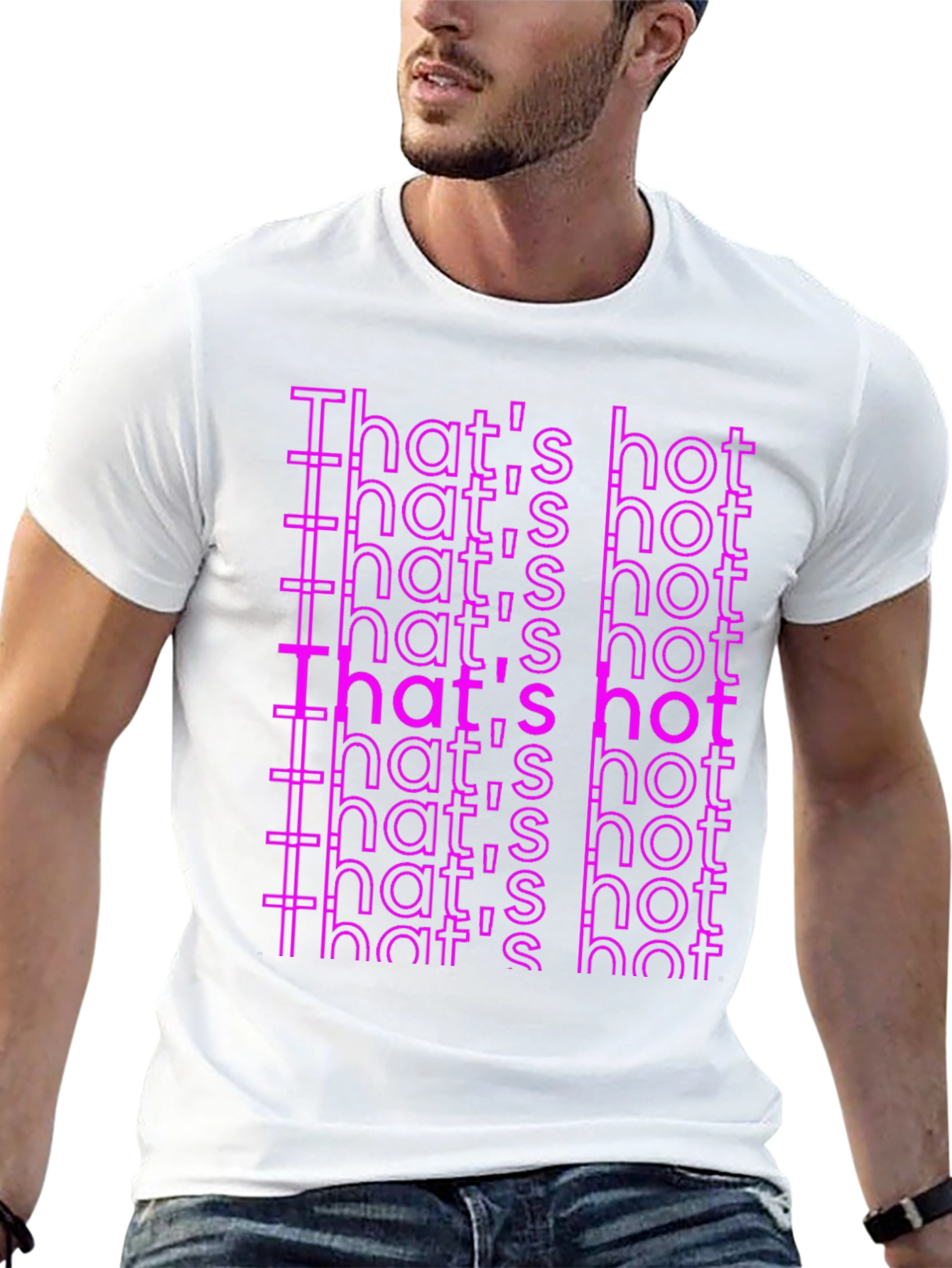 Thats Hot Printed Graphic Tee - Black