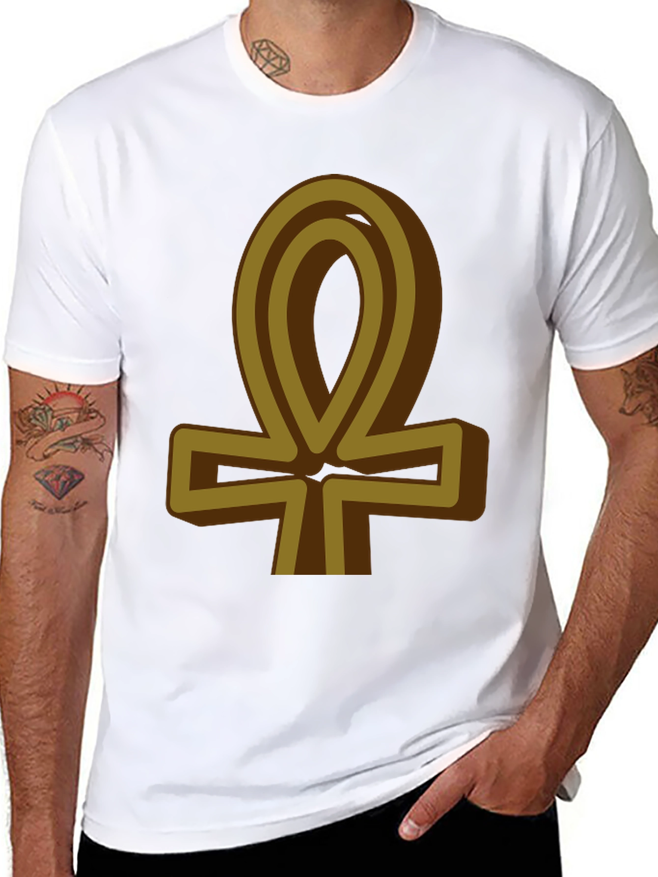 Ankh Graphic Print Tee - Egyptian Symbol