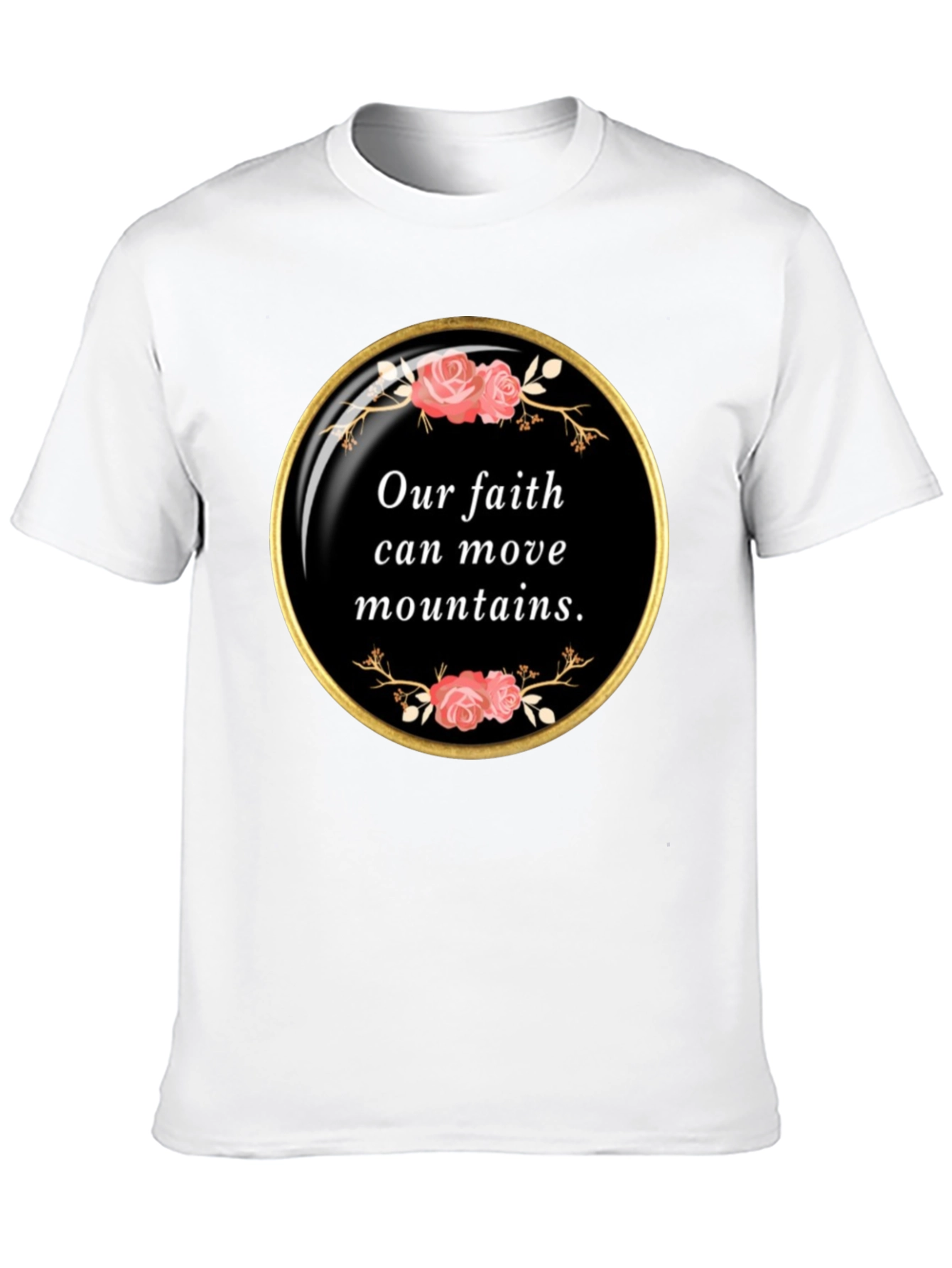 Faith Moves Mountains Black T-Shirt