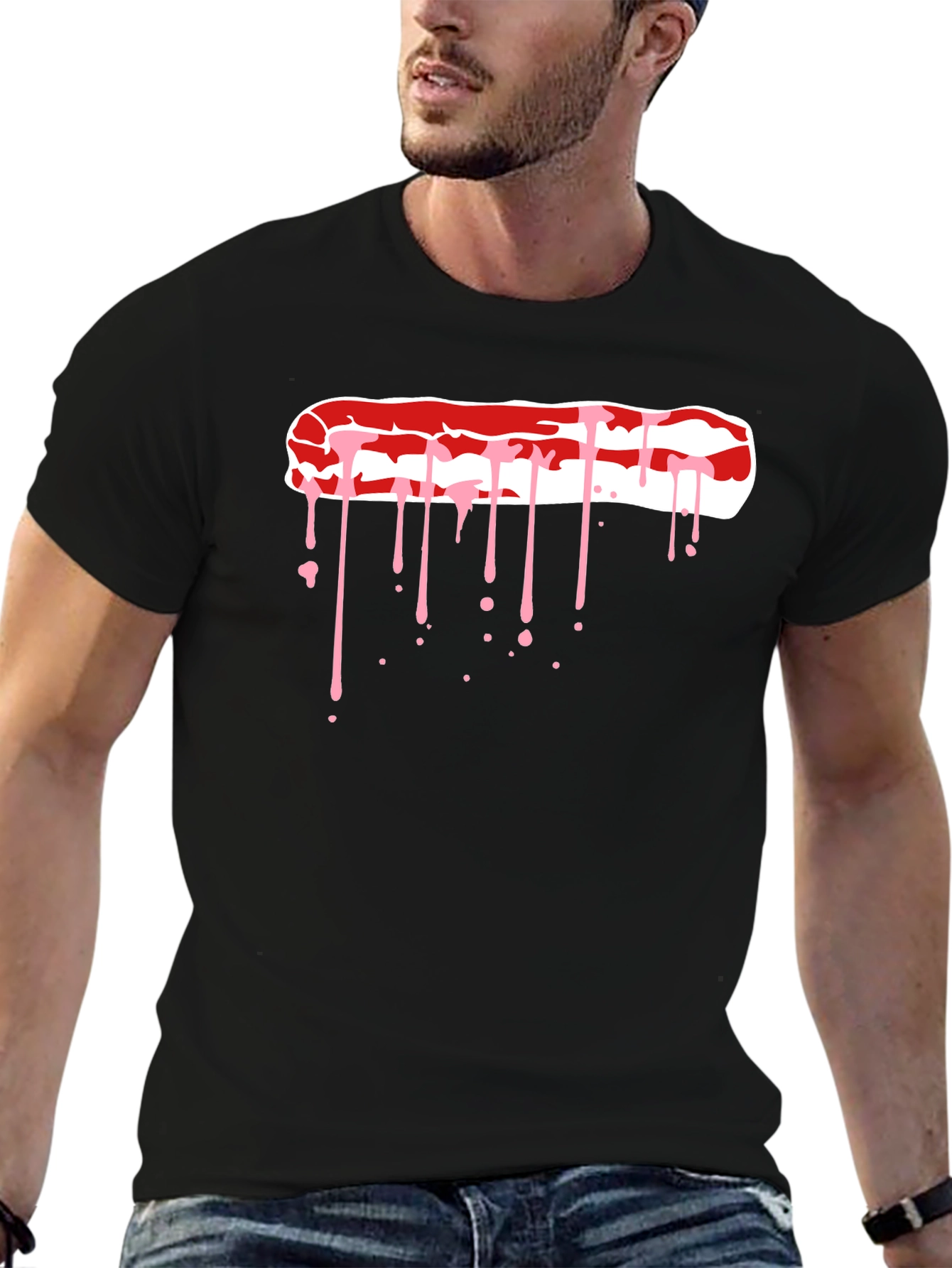 Bacon Drip Graphic Tee - Unique Novelty T-Shirt