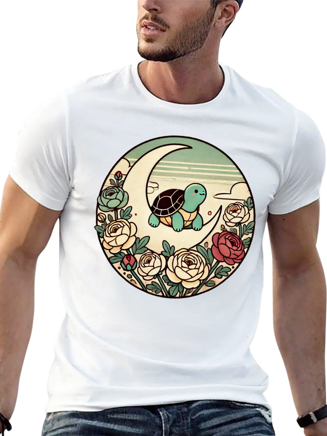 Turtle on the Moon Graphic Tee