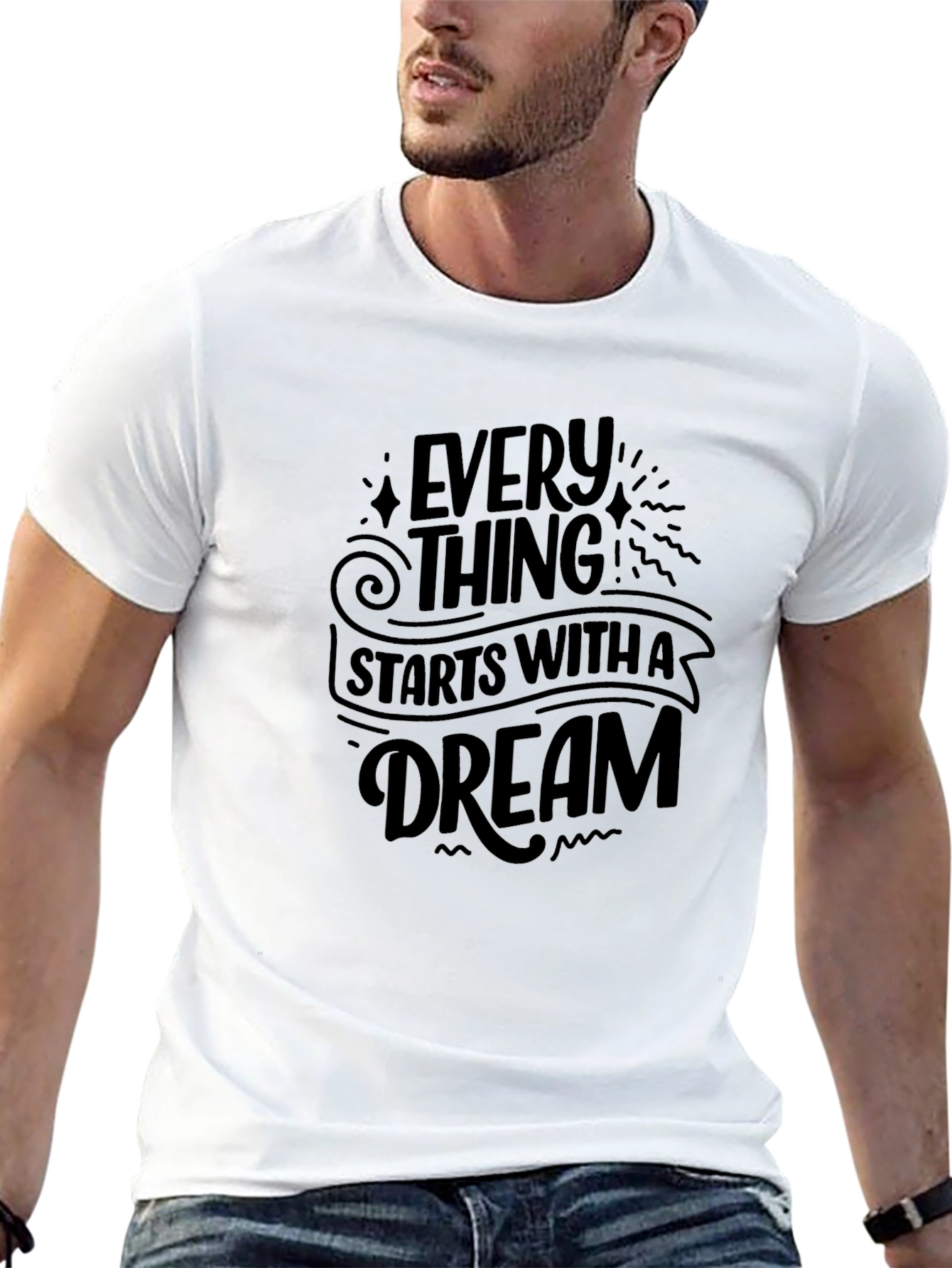 Dreamers Black T-Shirt: Every Thing Starts With A Dream