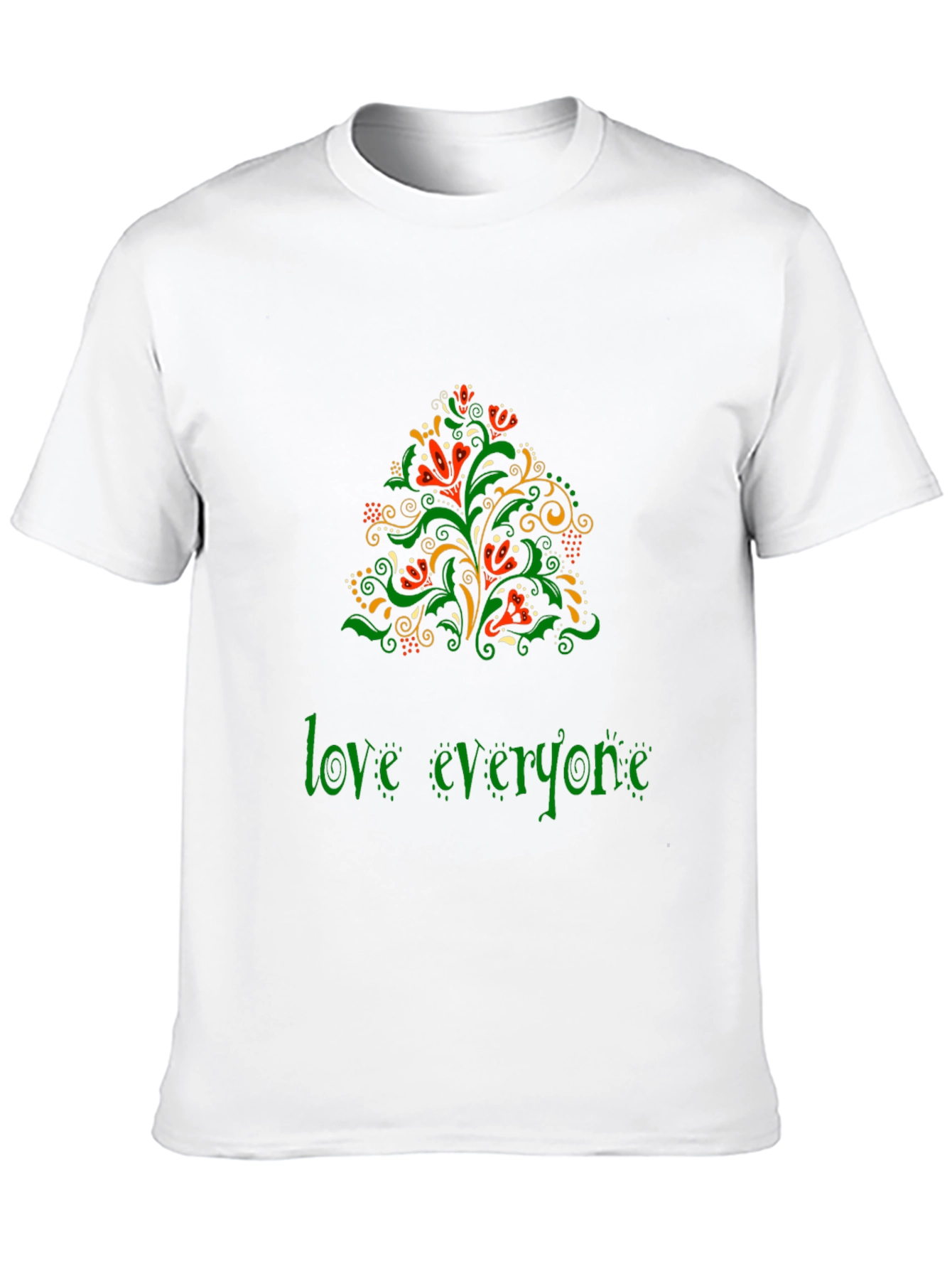 Love Everyone Floral Graphic Tee - Black