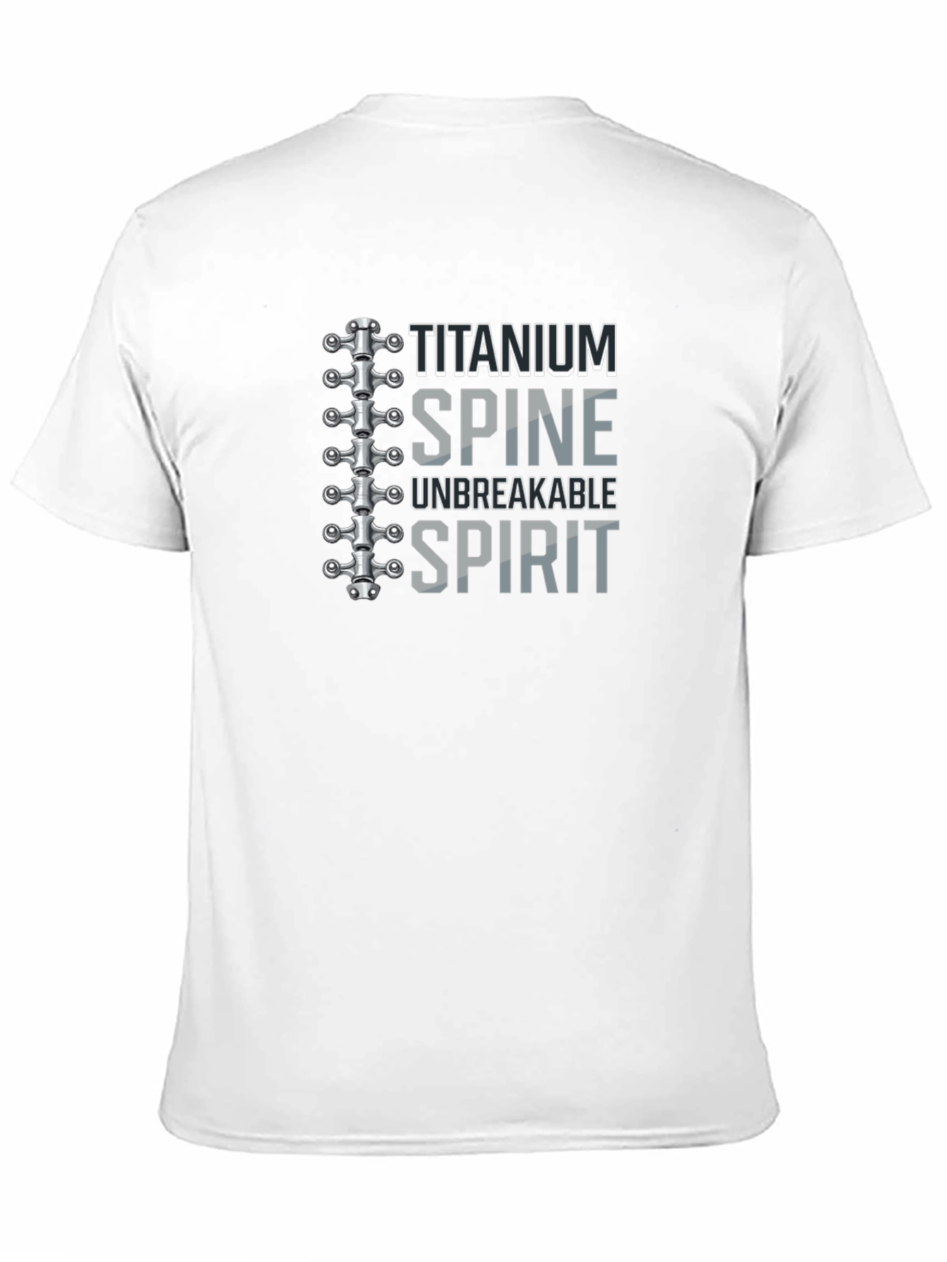 Titanium Spine Graphic Tee - Unbreakable Spirit