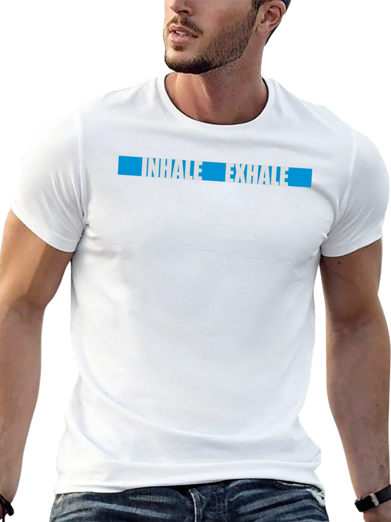 Inhale Exhale Graphic T-Shirt - Casual Comfort