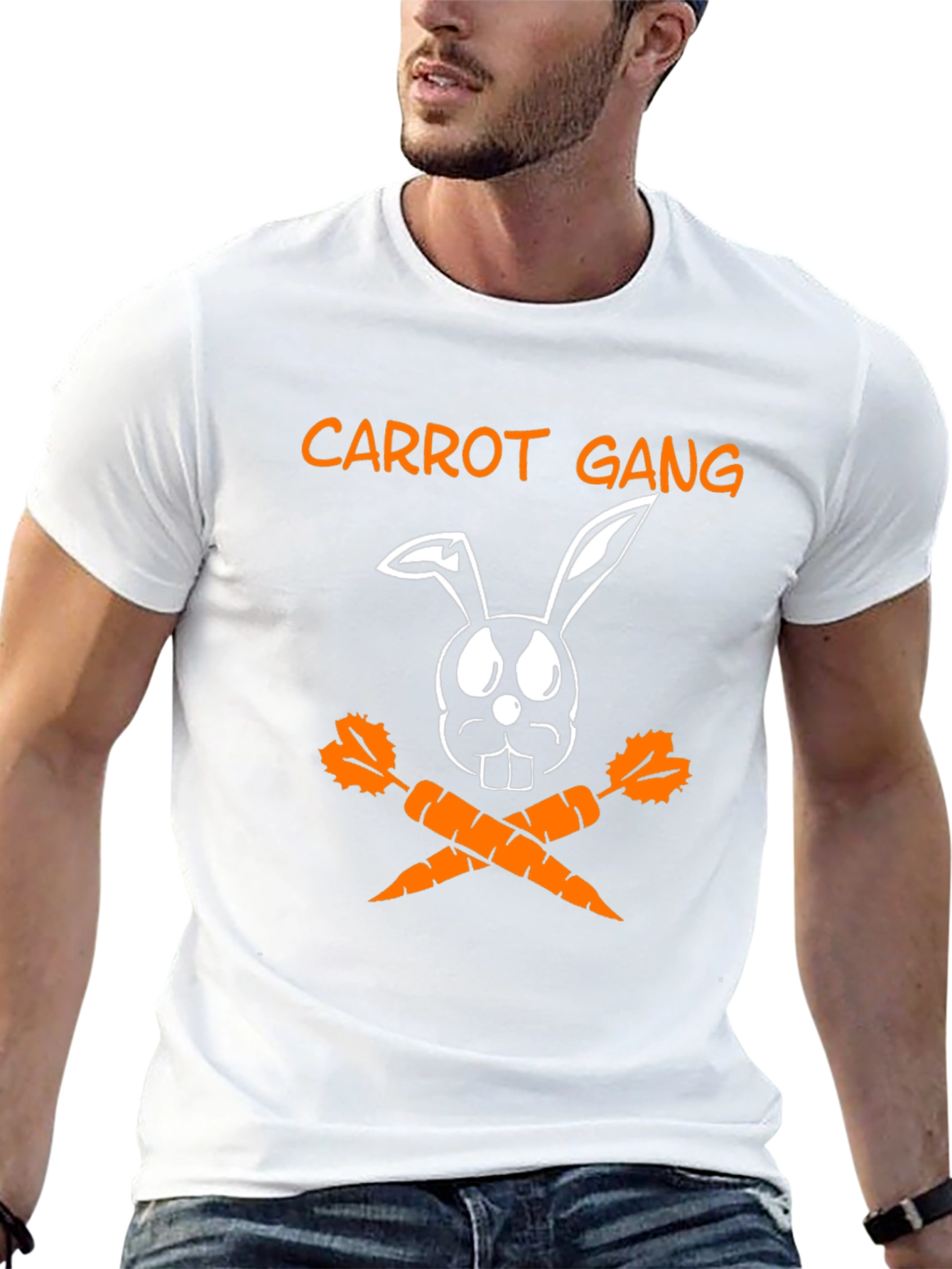 Carrot Gang Bunny T-Shirt - Black Cotton Tee
