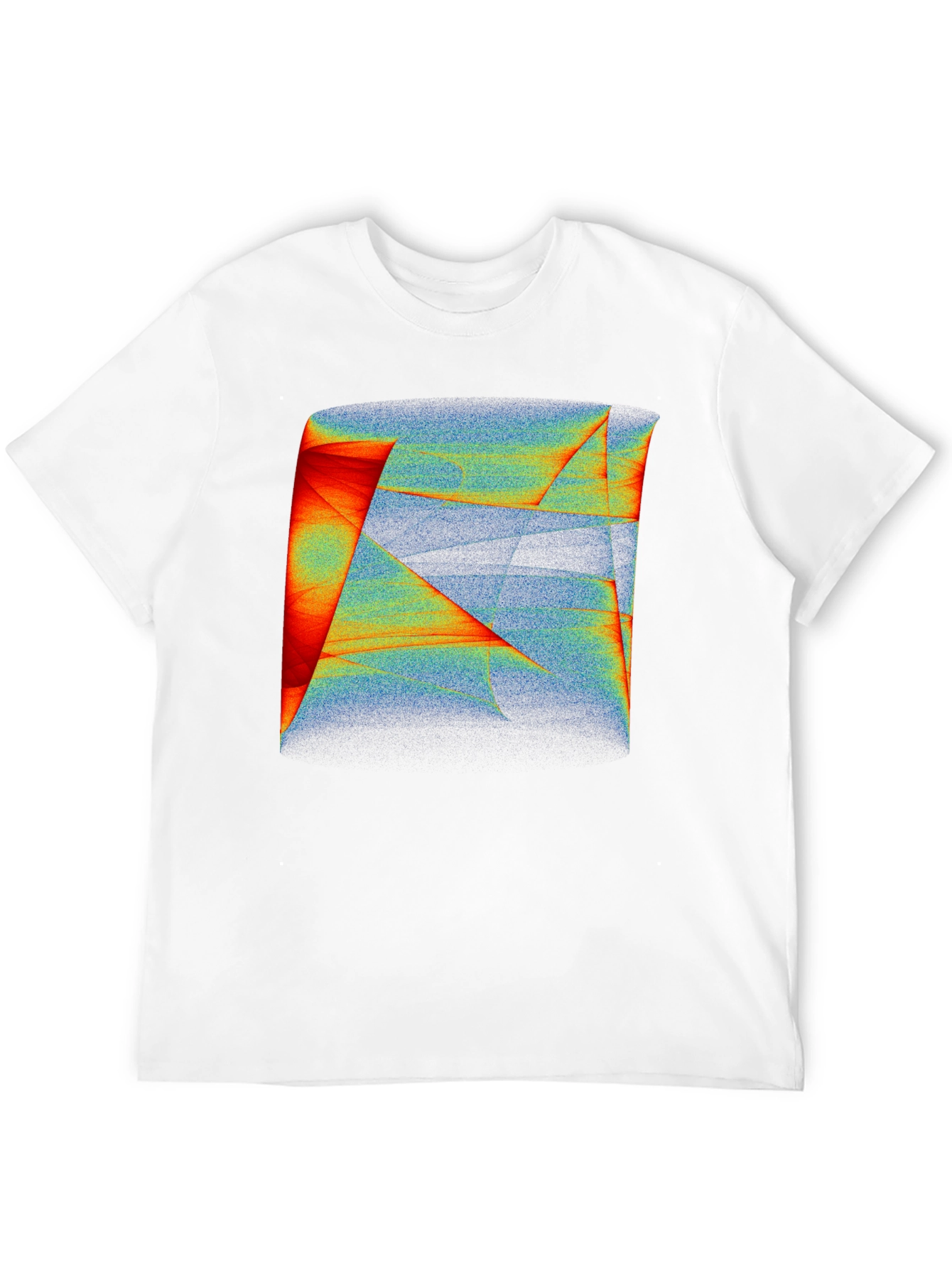 Abstract Geometric Print Black T-Shirt