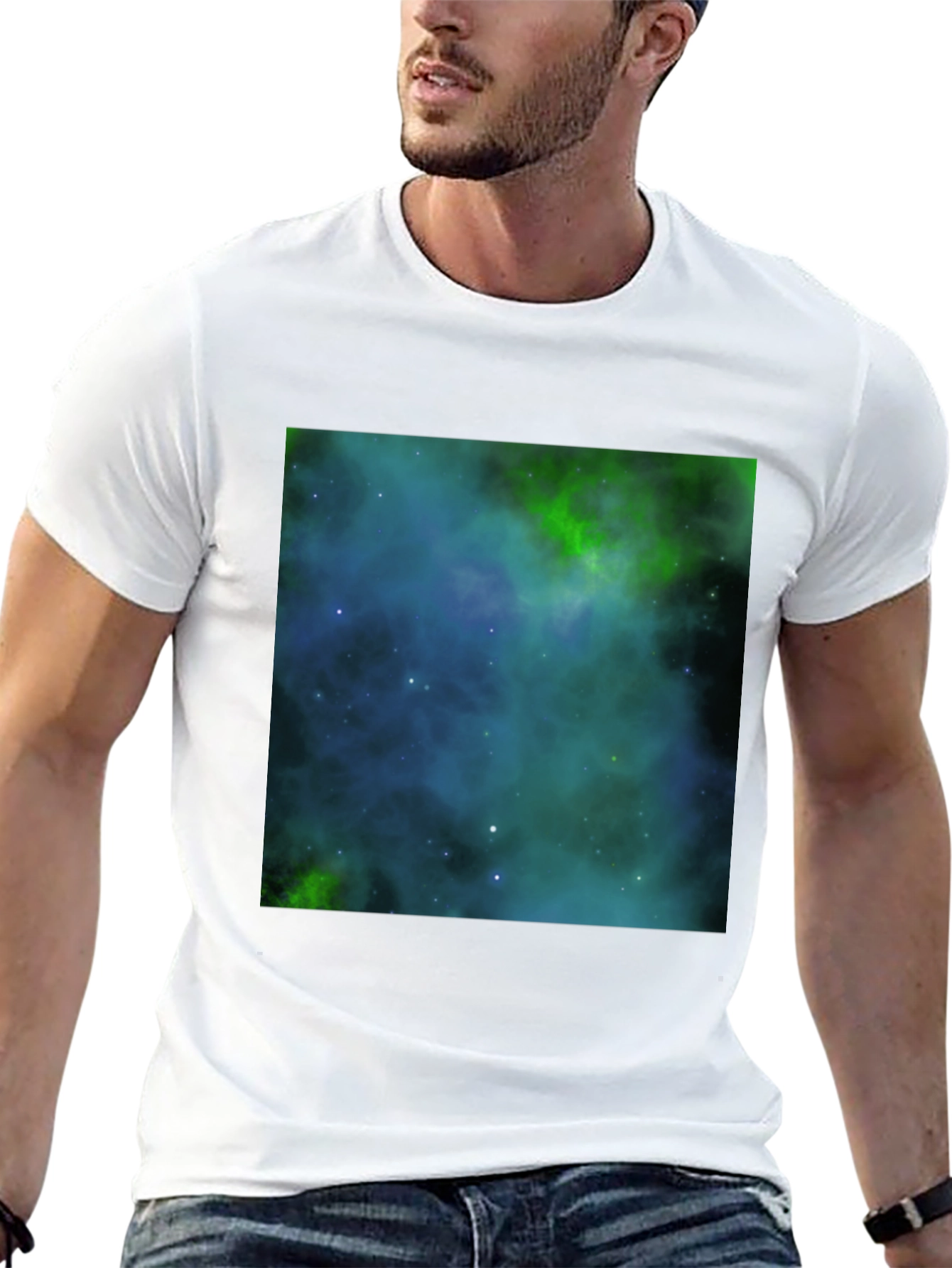 Nebula Print Black T-Shirt
