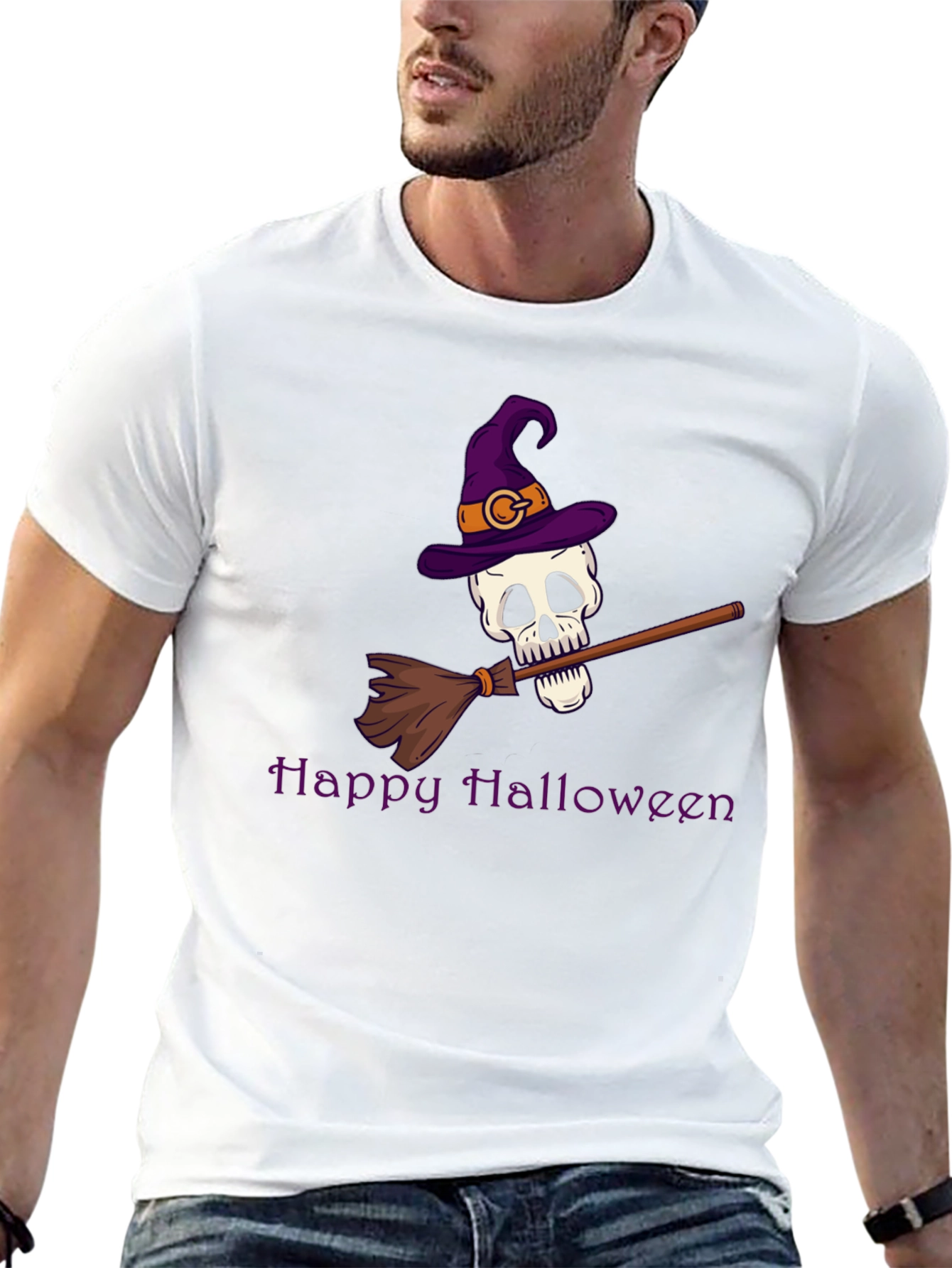 Happy Halloween Skull Witch T-Shirt