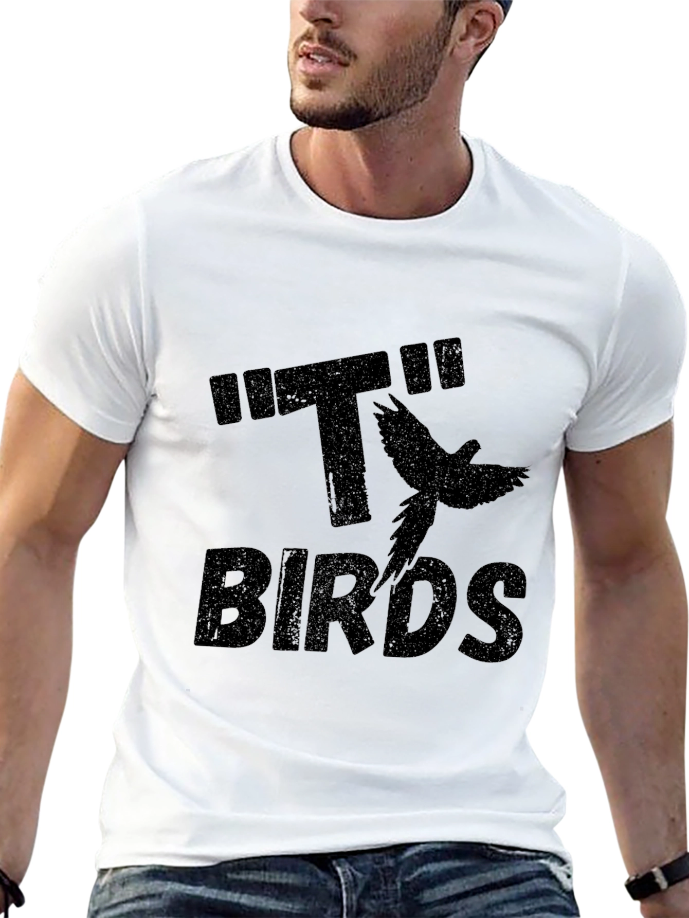 Birds Graphic T-Shirt - Black