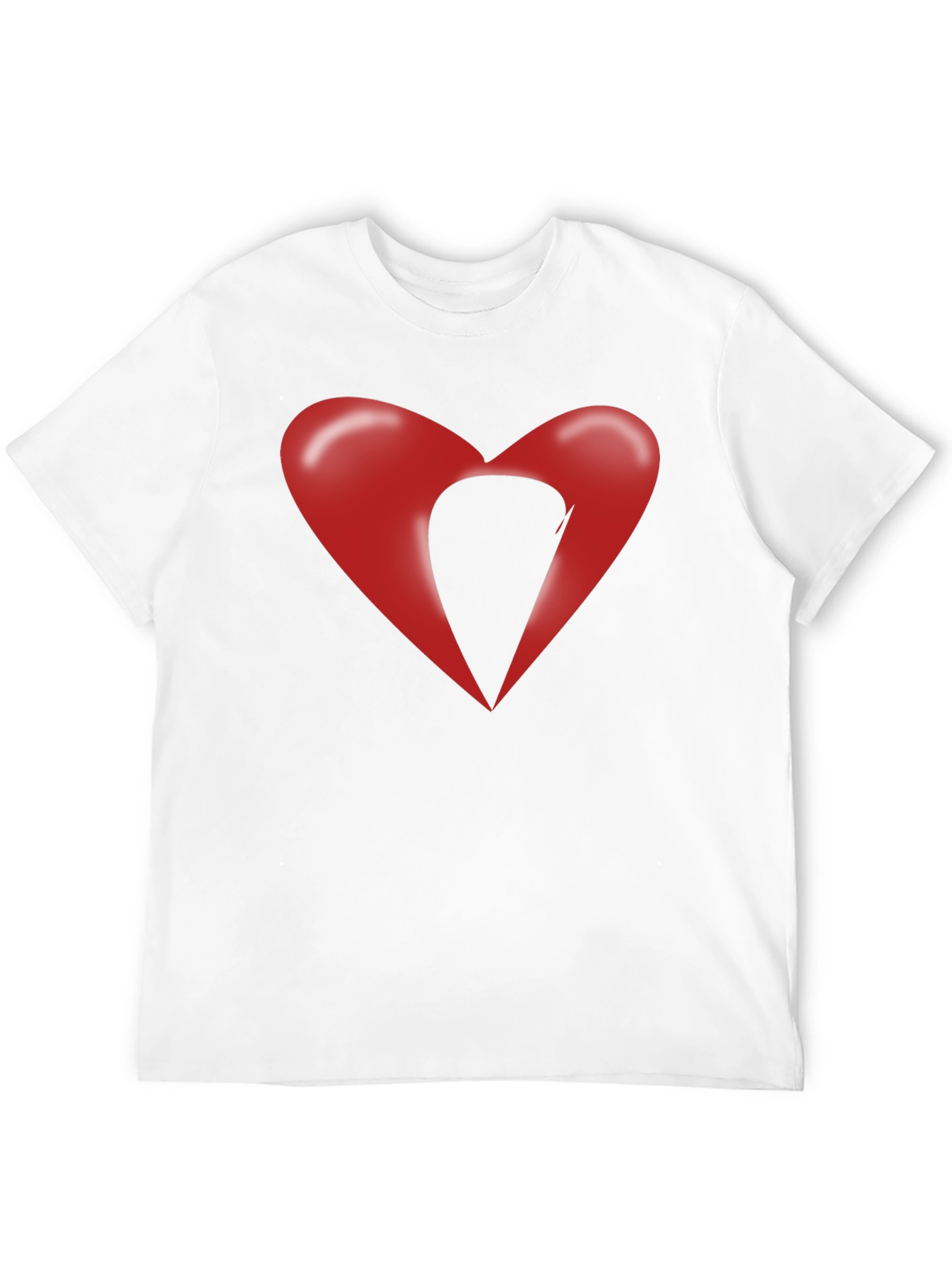 Abstract Heart Graphic Black T-Shirt