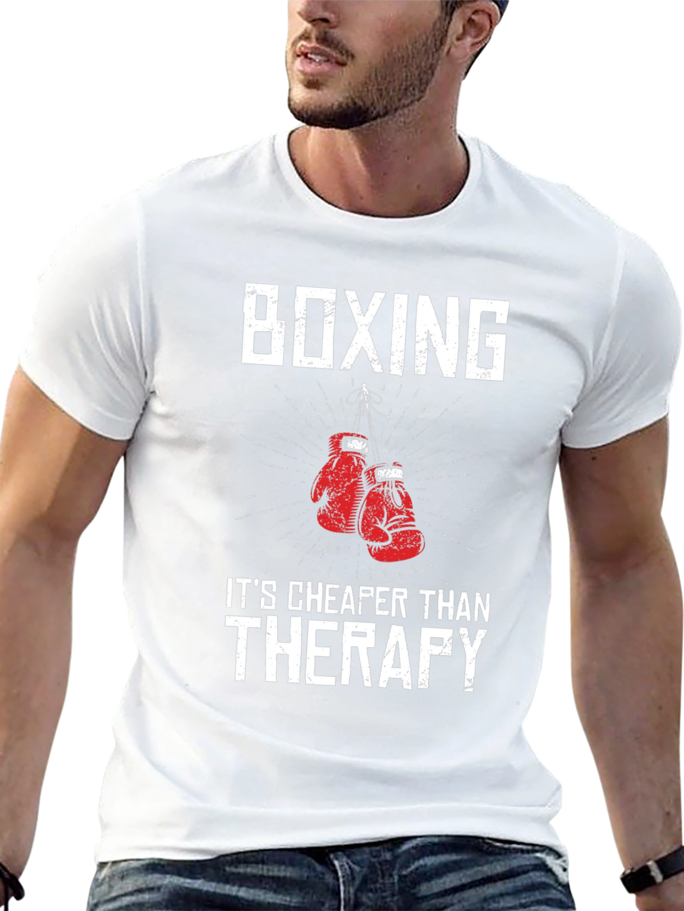 Boxing Therapy T-Shirt - Funny Workout Tee