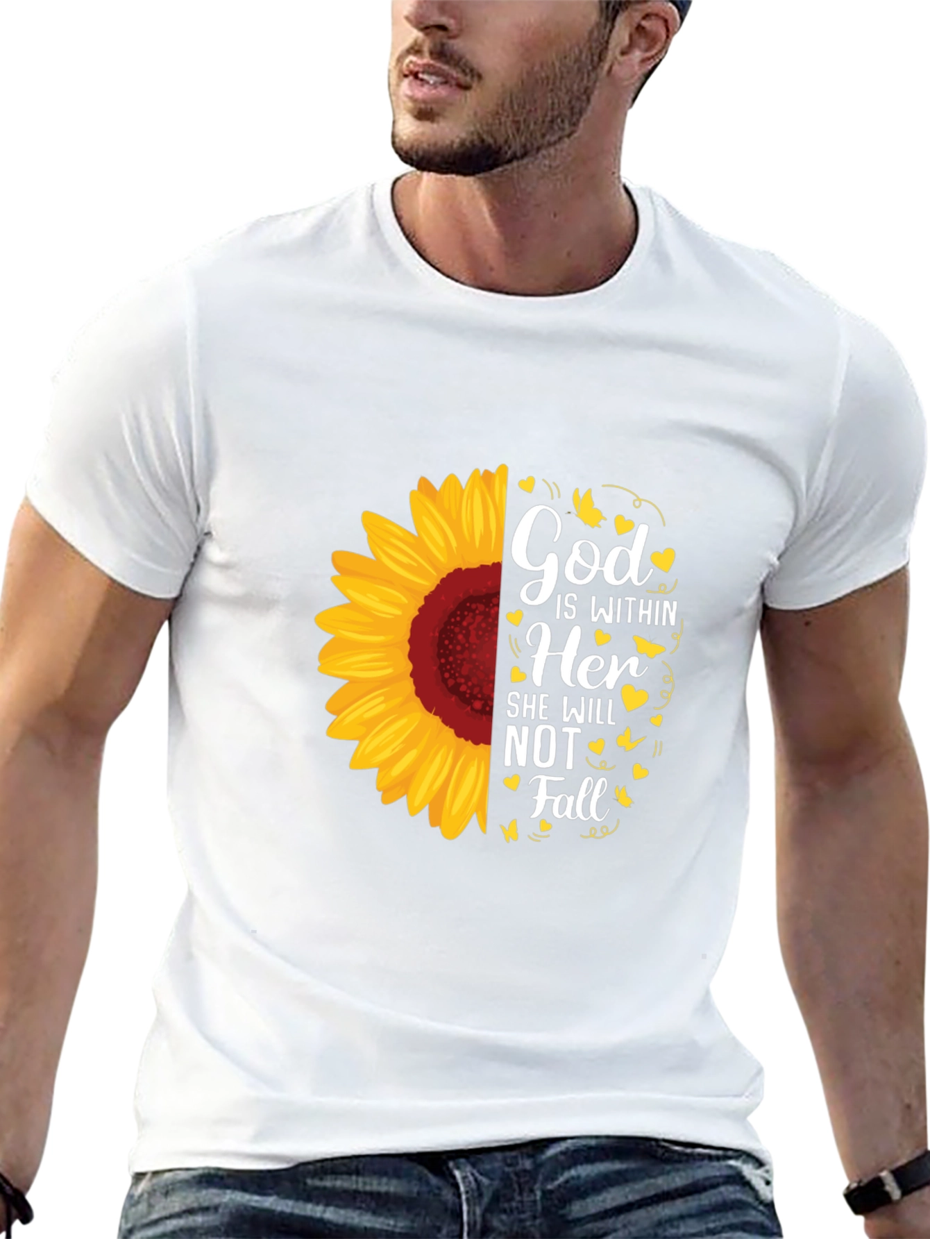 God is Within Her Sunflower Graphic Tee