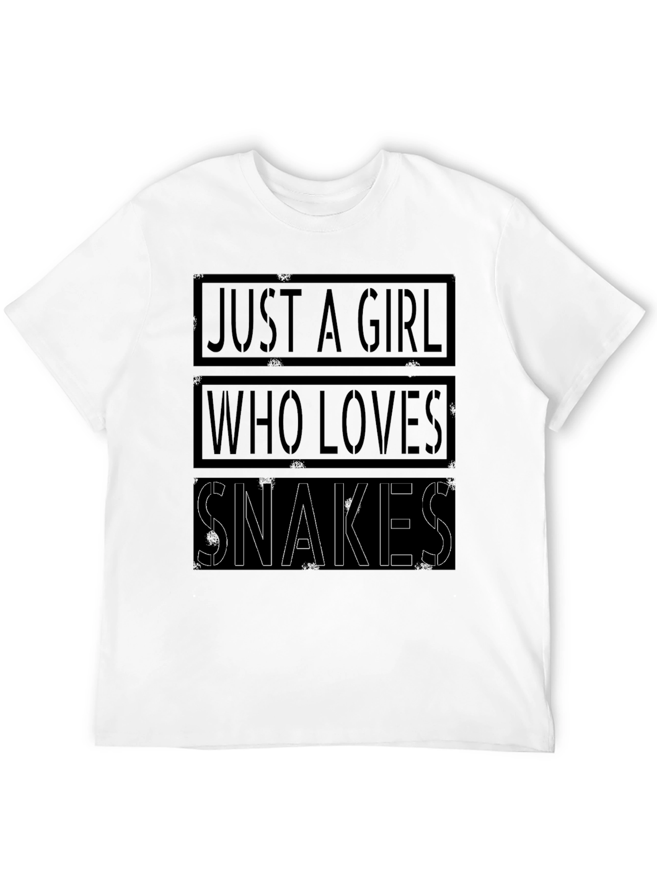 Just A Girl Who Loves Snakes Black T-Shirt