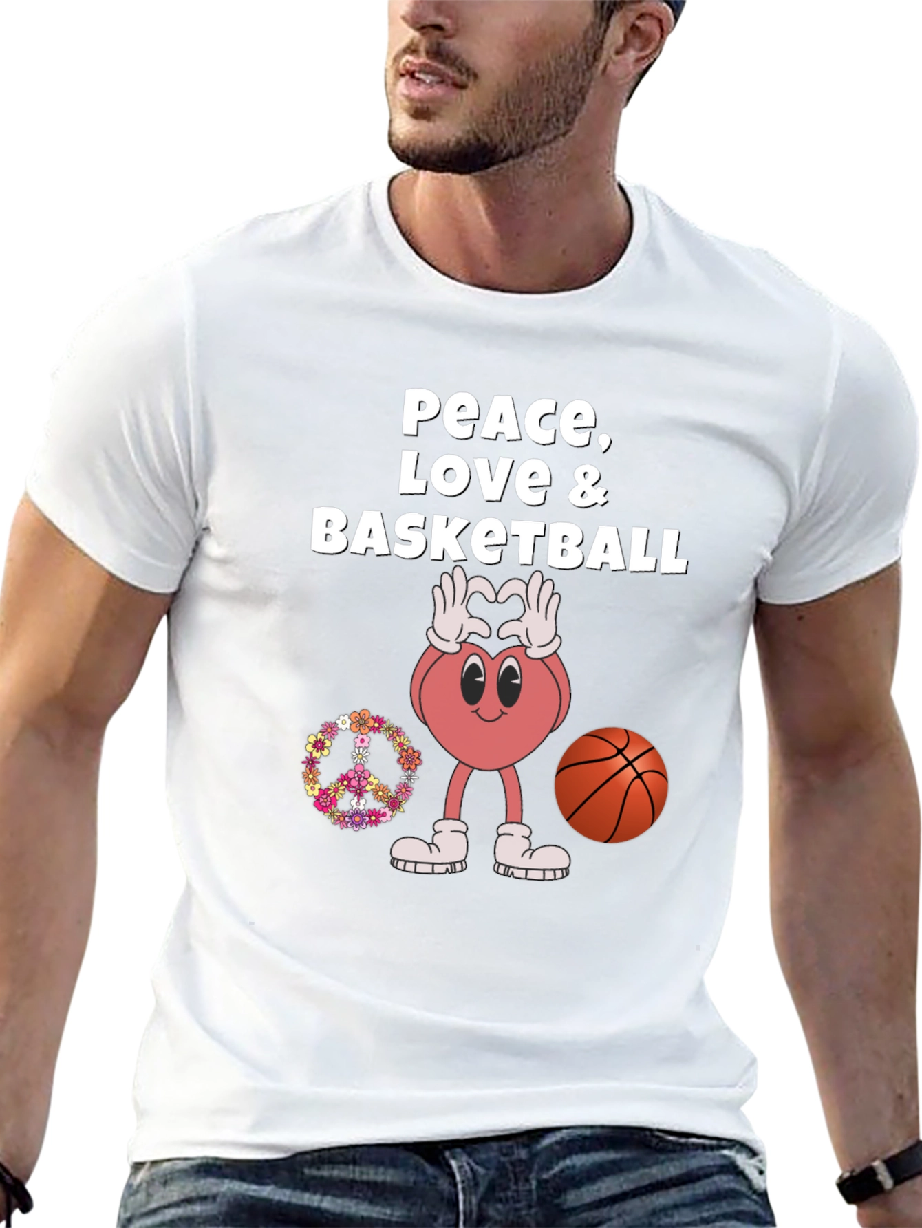 Peace Love and Basketball T-Shirt