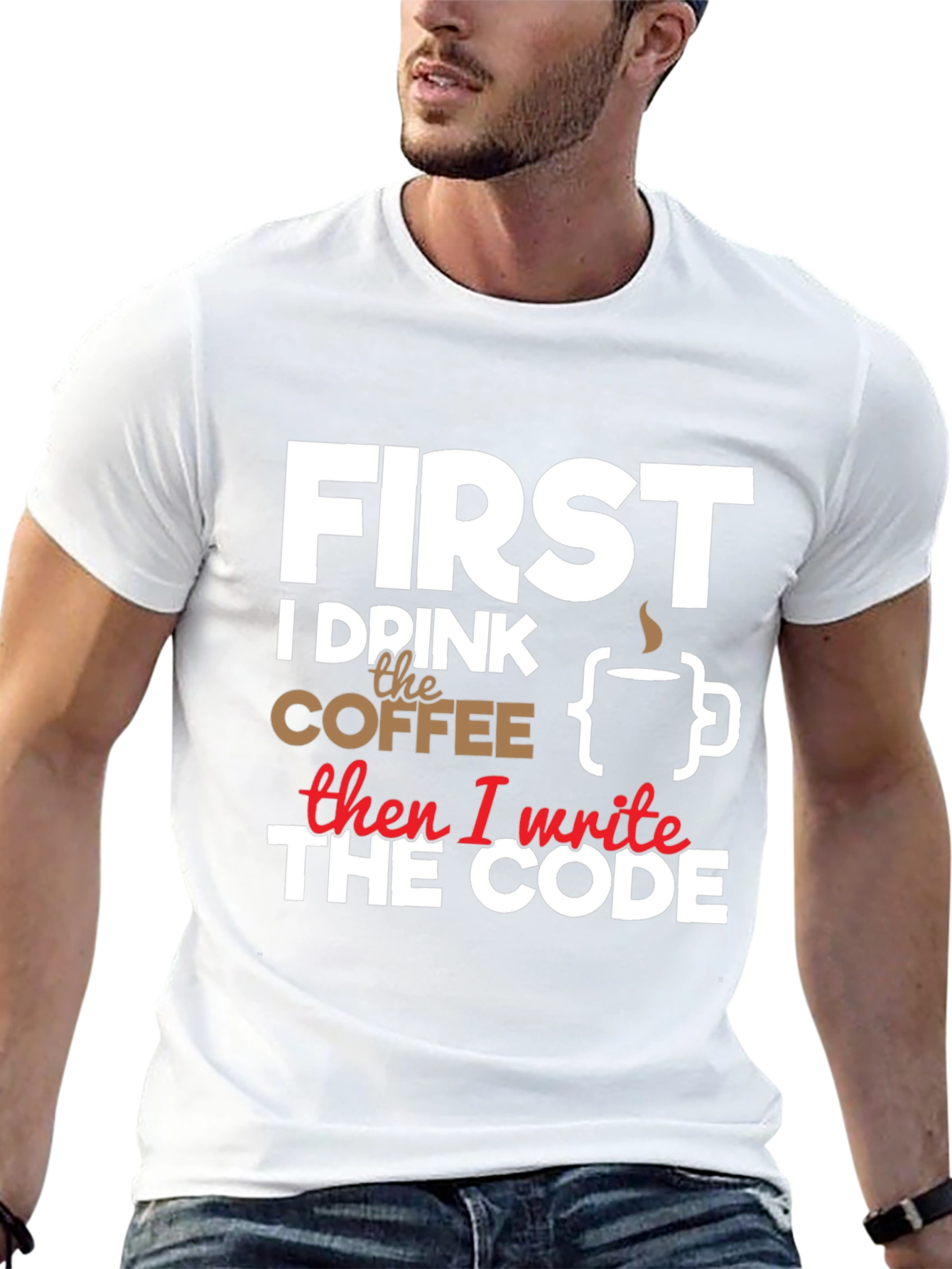 Coffee Then Code Graphic Tee
