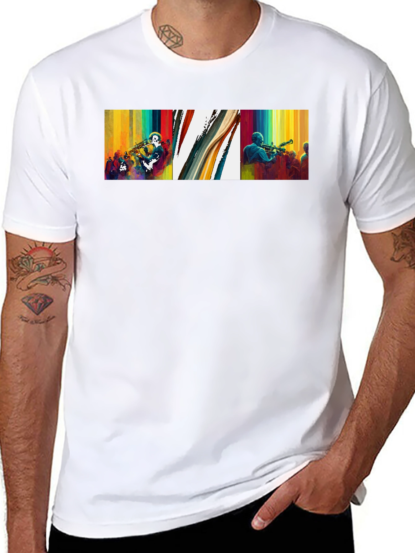 Abstract Musician Graphic Tee
